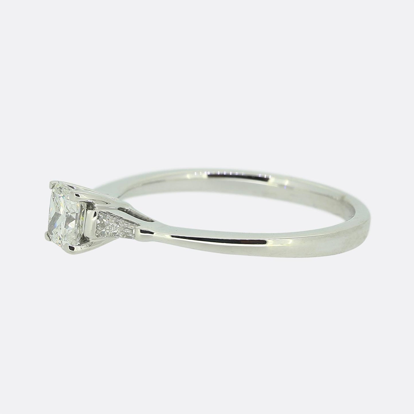 0.35 Carat Princess Cut Diamond Solitaire Ring