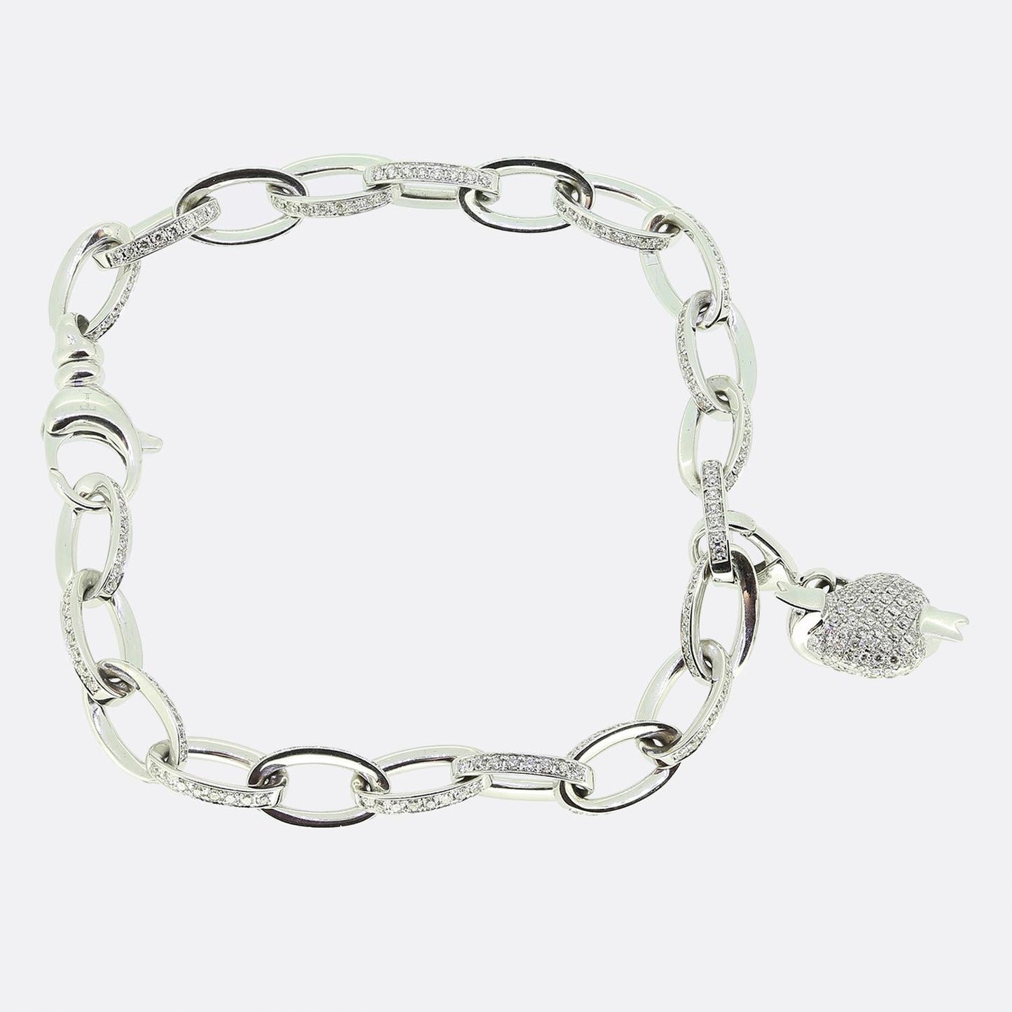Theo Fennell Diamond Link Charm Bracelet