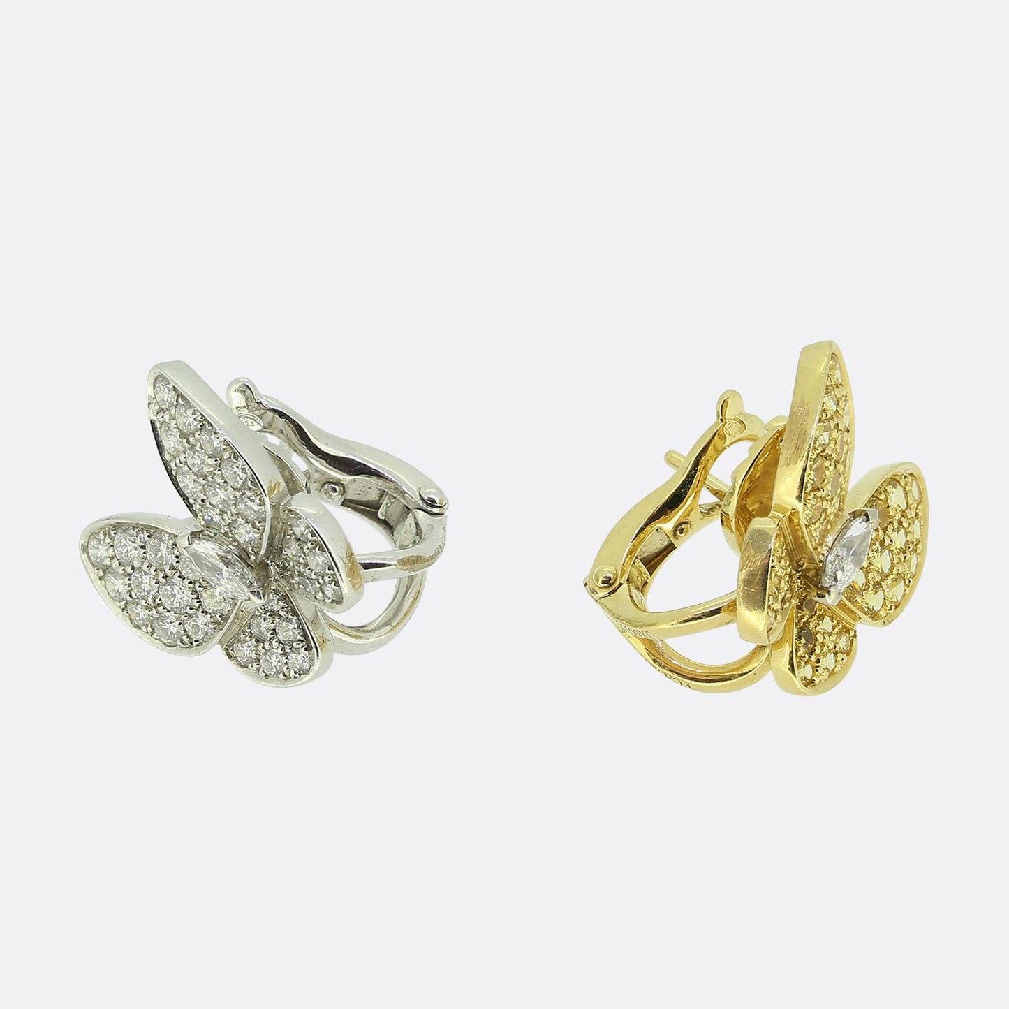 Van Cleef & Arpels Two Butterfly Earrings