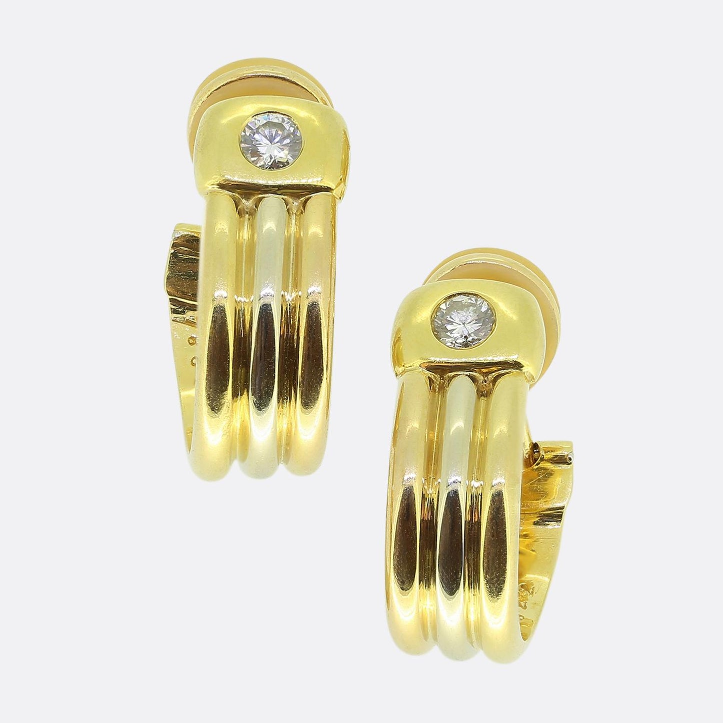 Cartier Trinity Hoop Diamond Earrings
