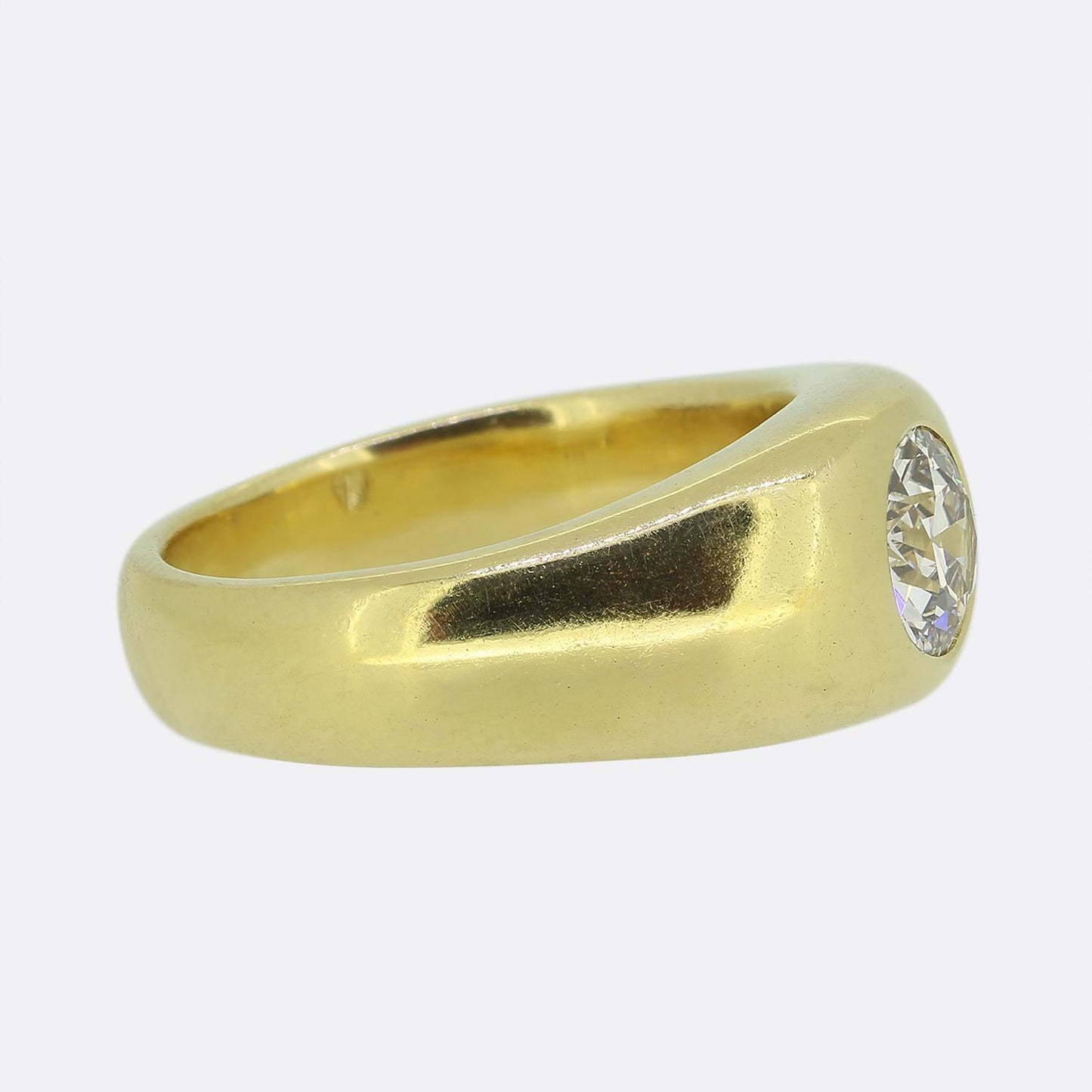 Vintage 1.60 Carat Old Cut Diamond Gypsy Ring