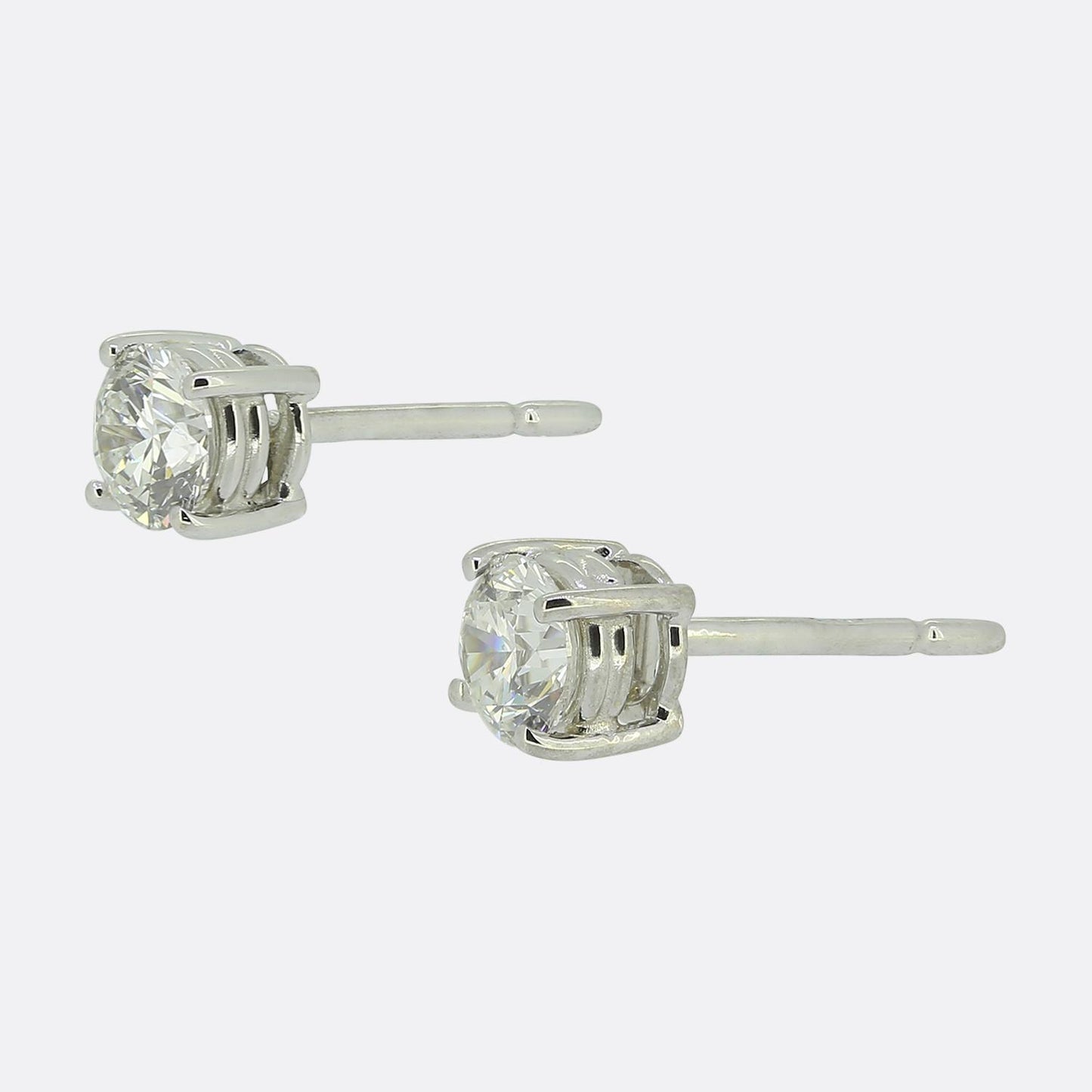 0.80 Carat Diamond Stud Earrings