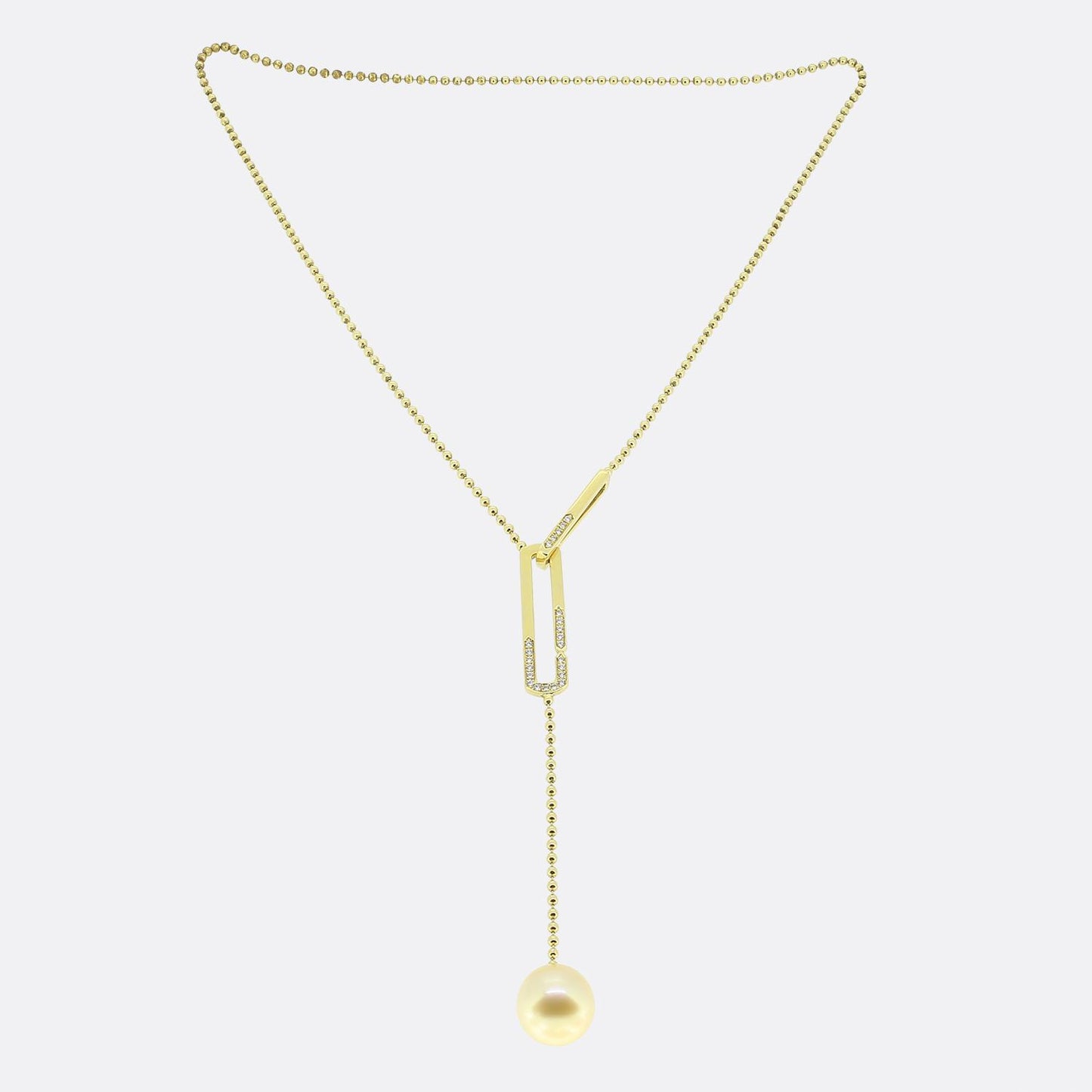 Boodles Gold Pearl and Diamond Necklace