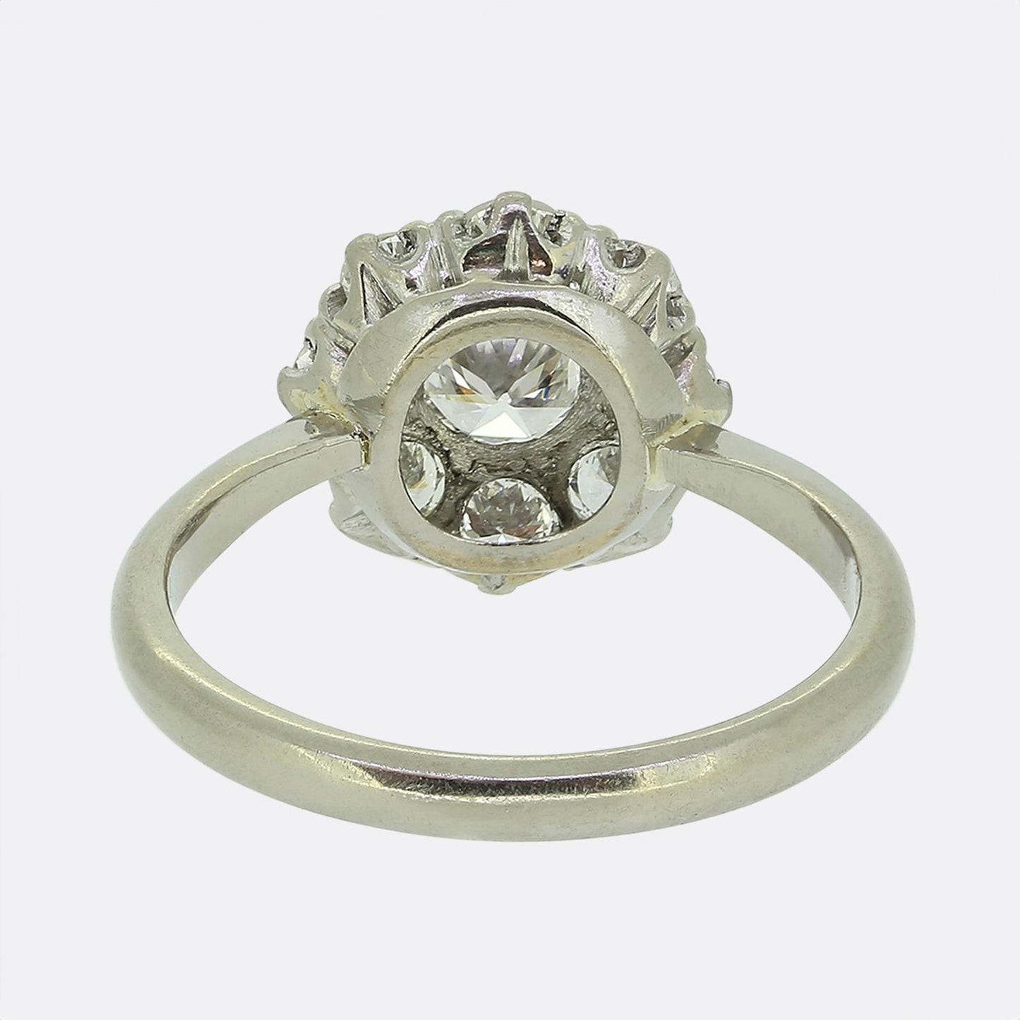 Art Deco Transitional Cut Diamond Cluster Ring