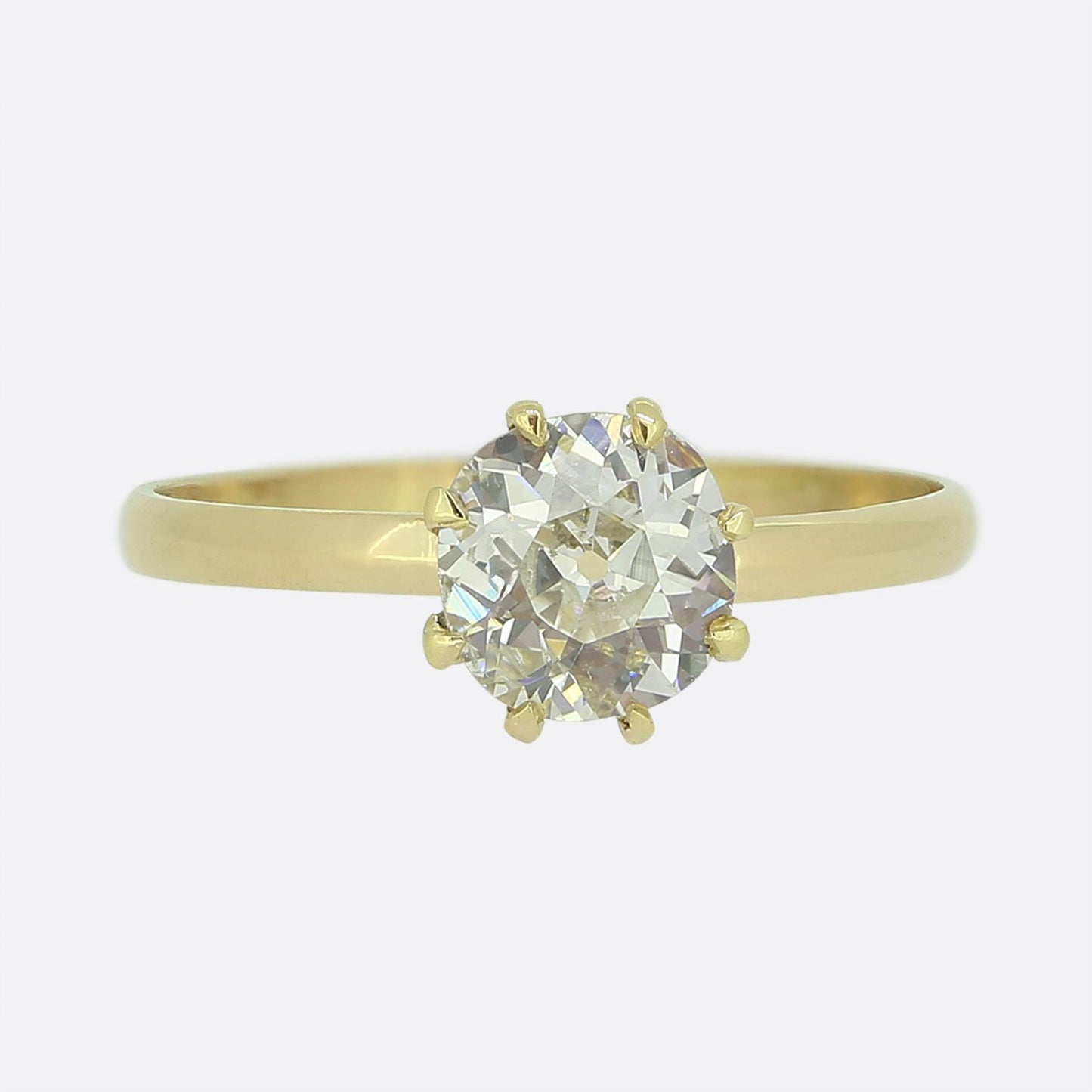 Vintage 1.00ct Old European Cut Diamond Solitaire Ring