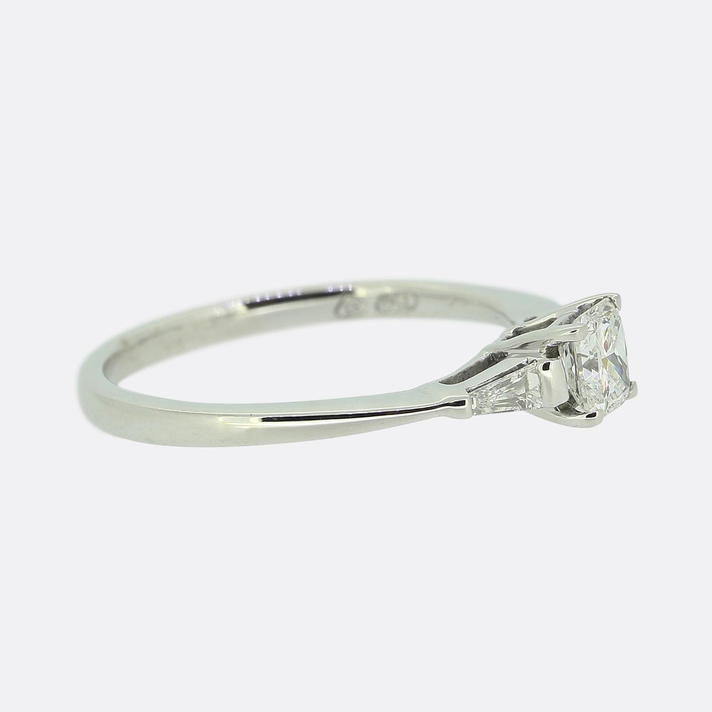 0.35 Carat Princess Cut Diamond Solitaire Ring