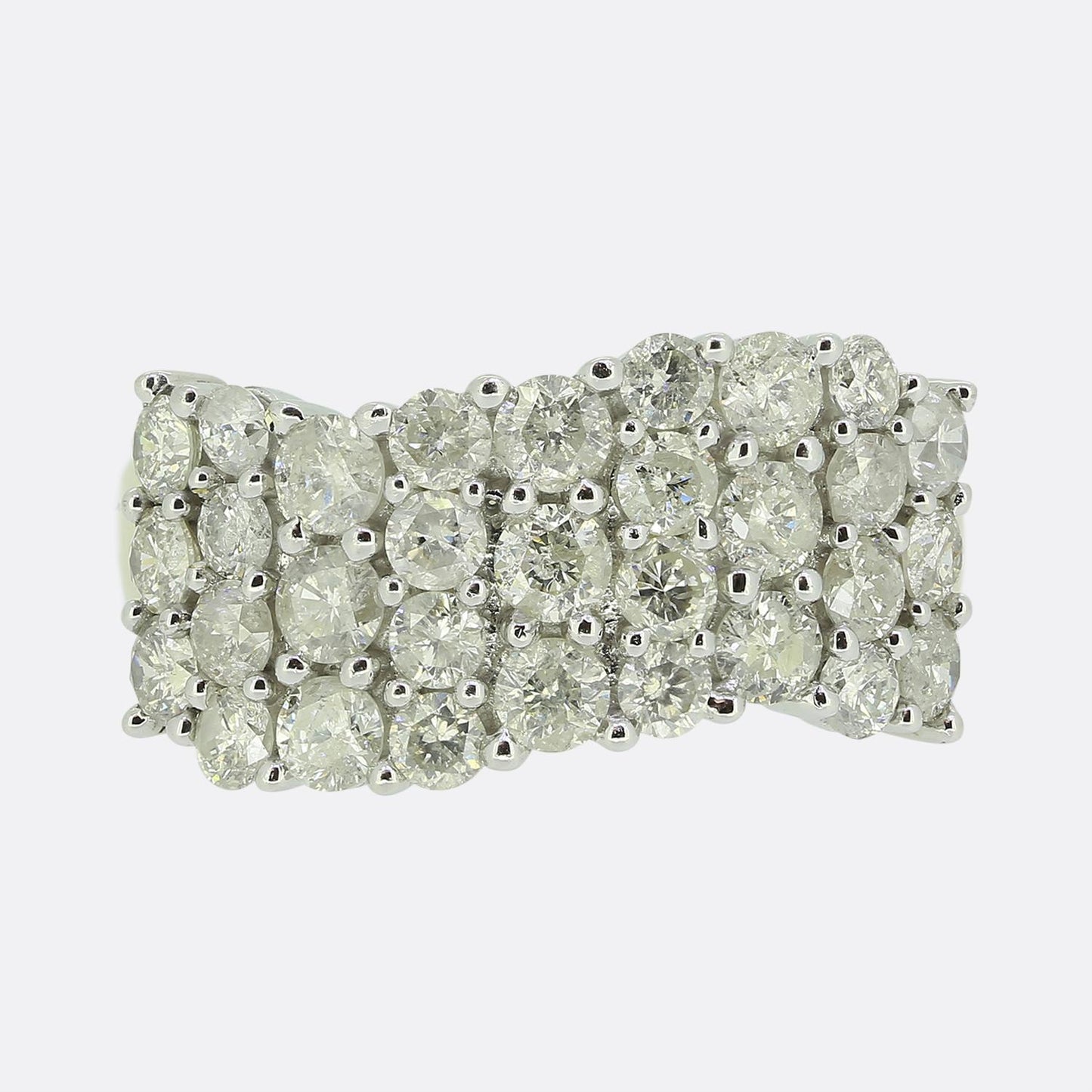 2.54 Carat Diamond Cluster Band