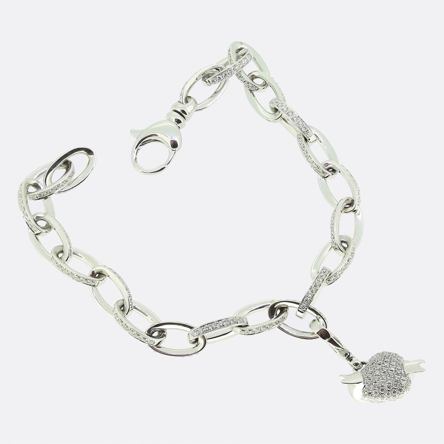 Theo Fennell Diamond Link Charm Bracelet