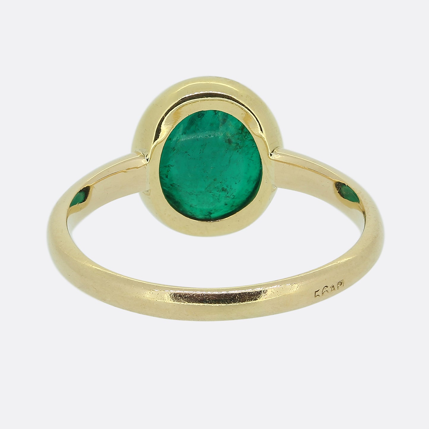 Antique Cabochon Colombian Emerald Ring
