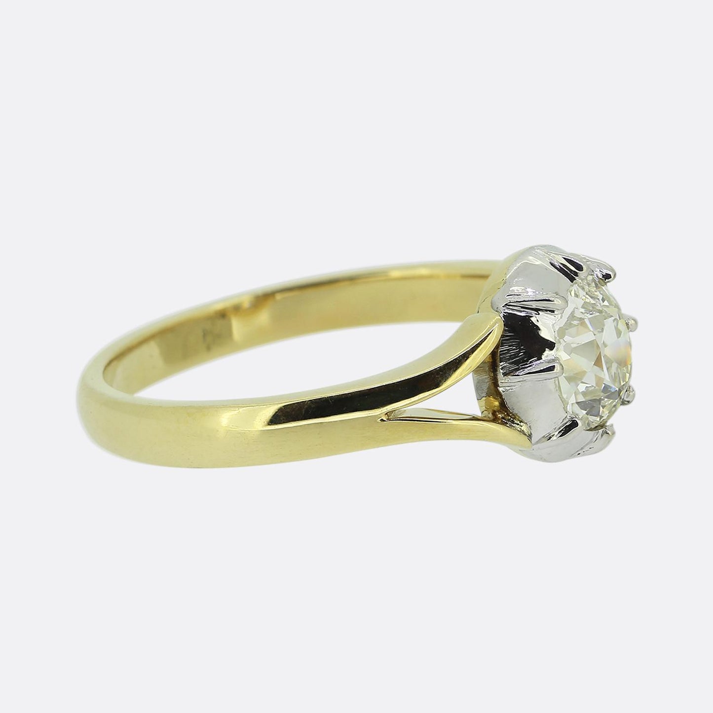 TVJ 0.94 Carat Old European Cut Diamond Solitaire Ring