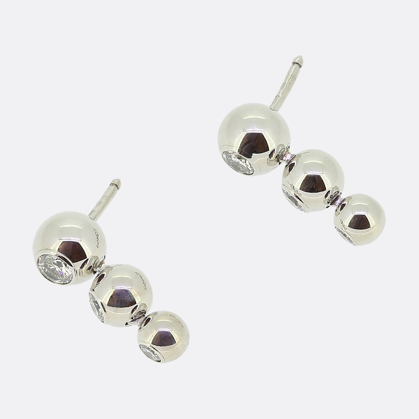 Cartier Perle de Diamants Drop Earrings