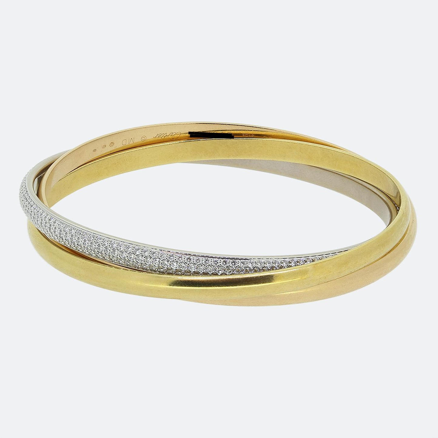 Cartier Diamond Classic Trinity Bangle Medium