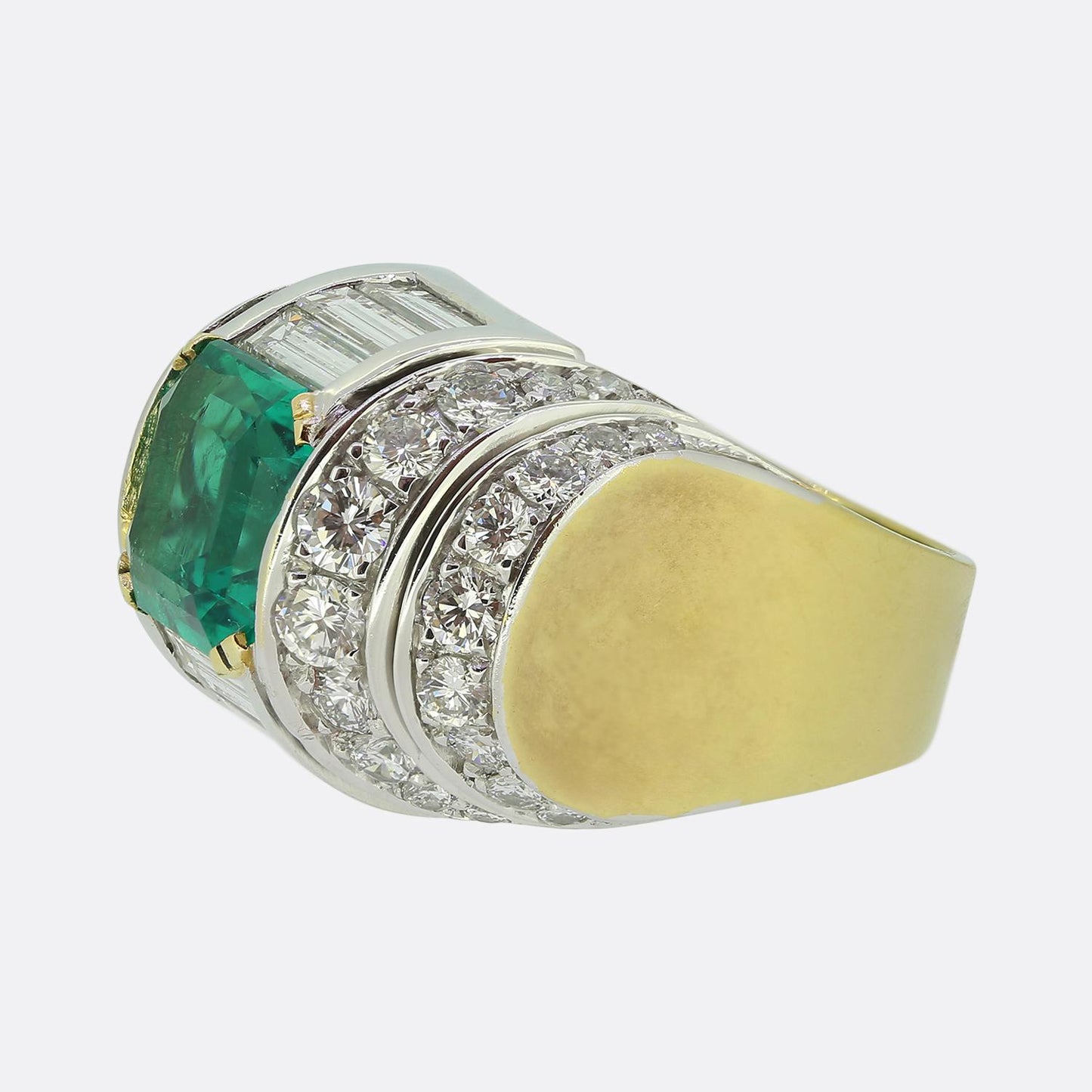 3.10 Carat Colombian Emerald and Diamond Ring