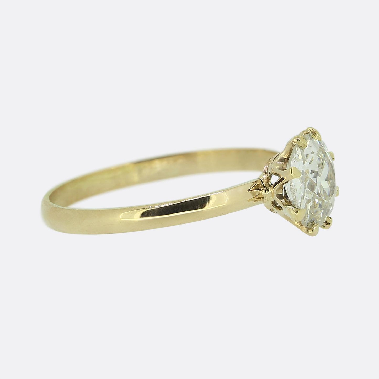 Vintage 1.00ct Old European Cut Diamond Solitaire Ring