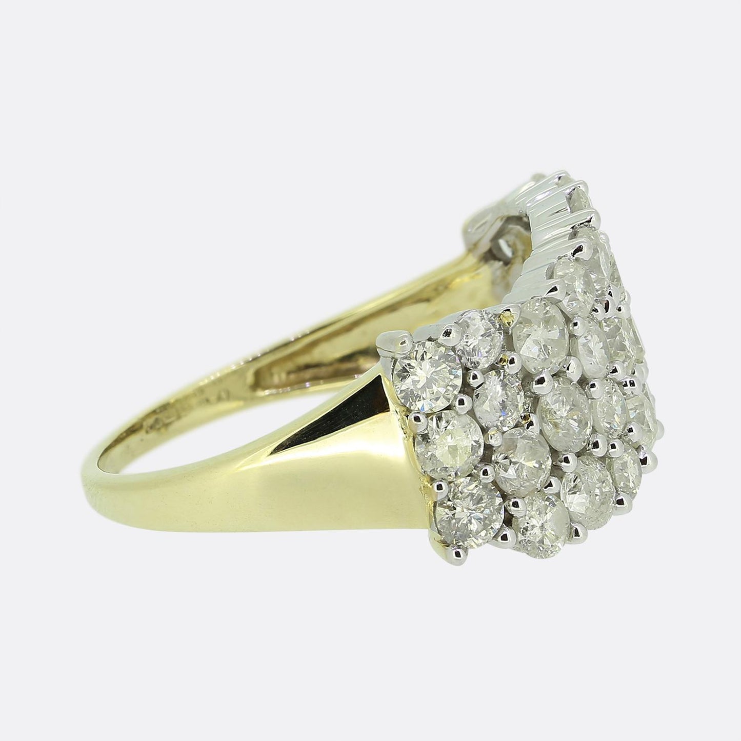 2.54 Carat Diamond Cluster Band