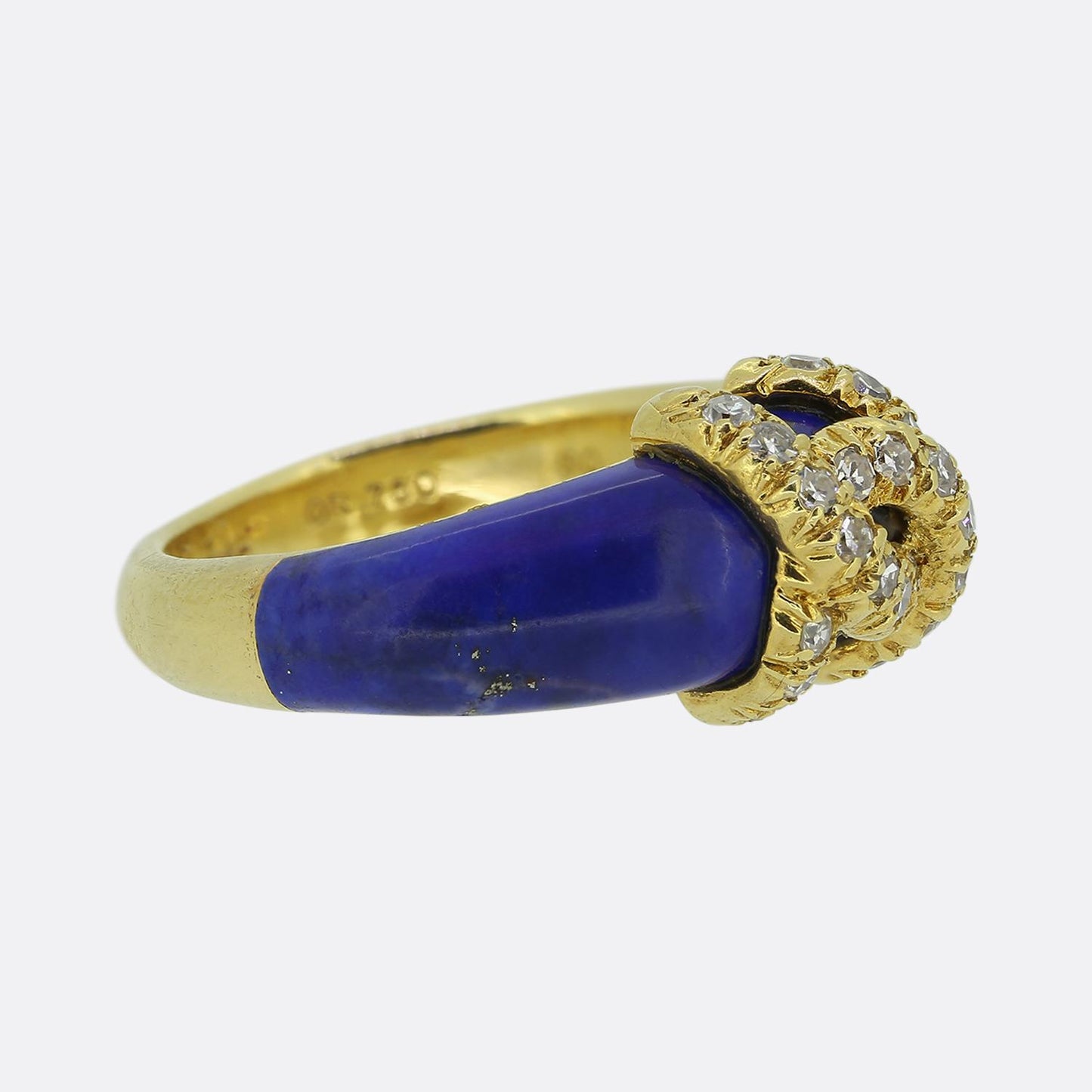 Cartier Double C Diamond and Lapis Lazuli Ring