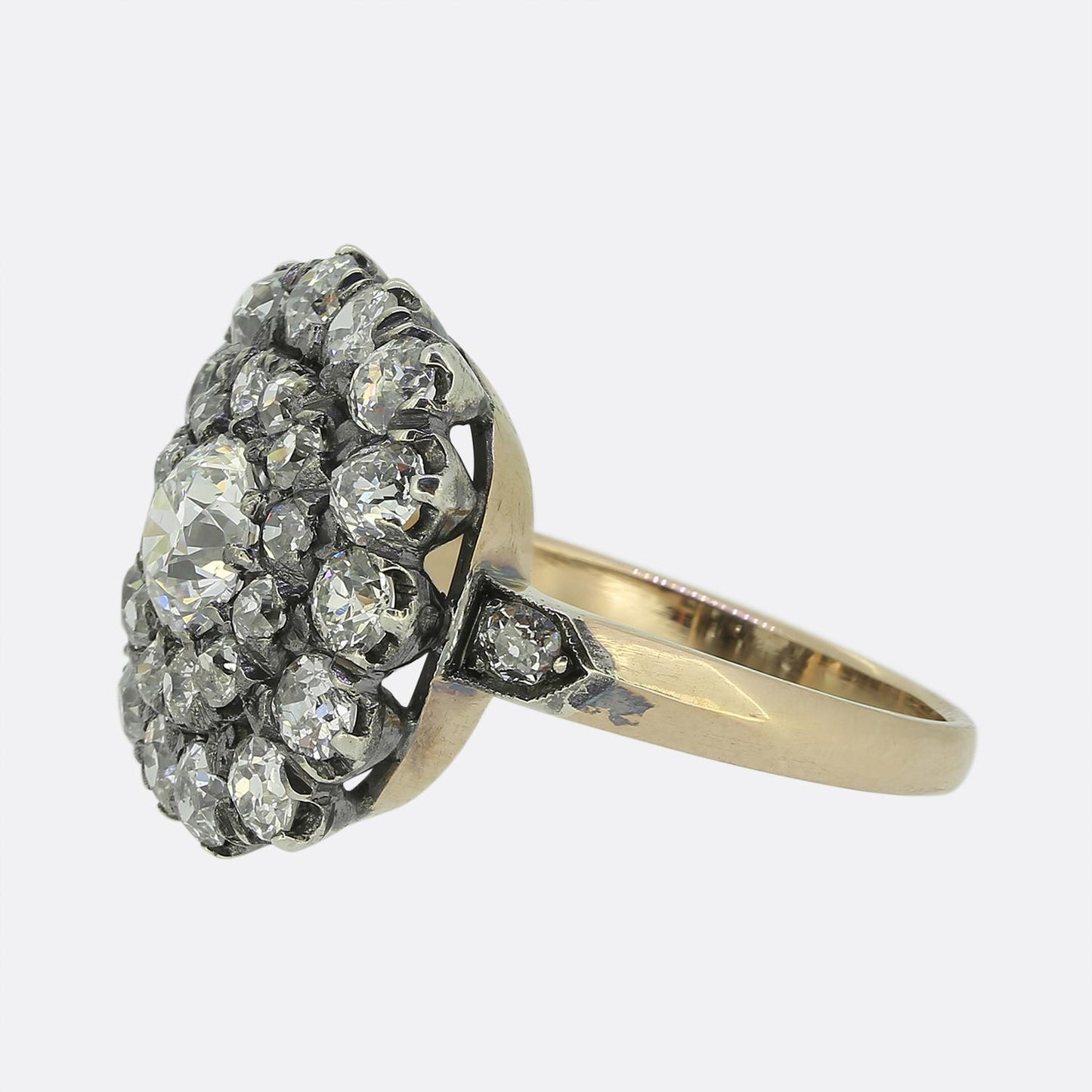 Victorian Diamond Cluster Ring