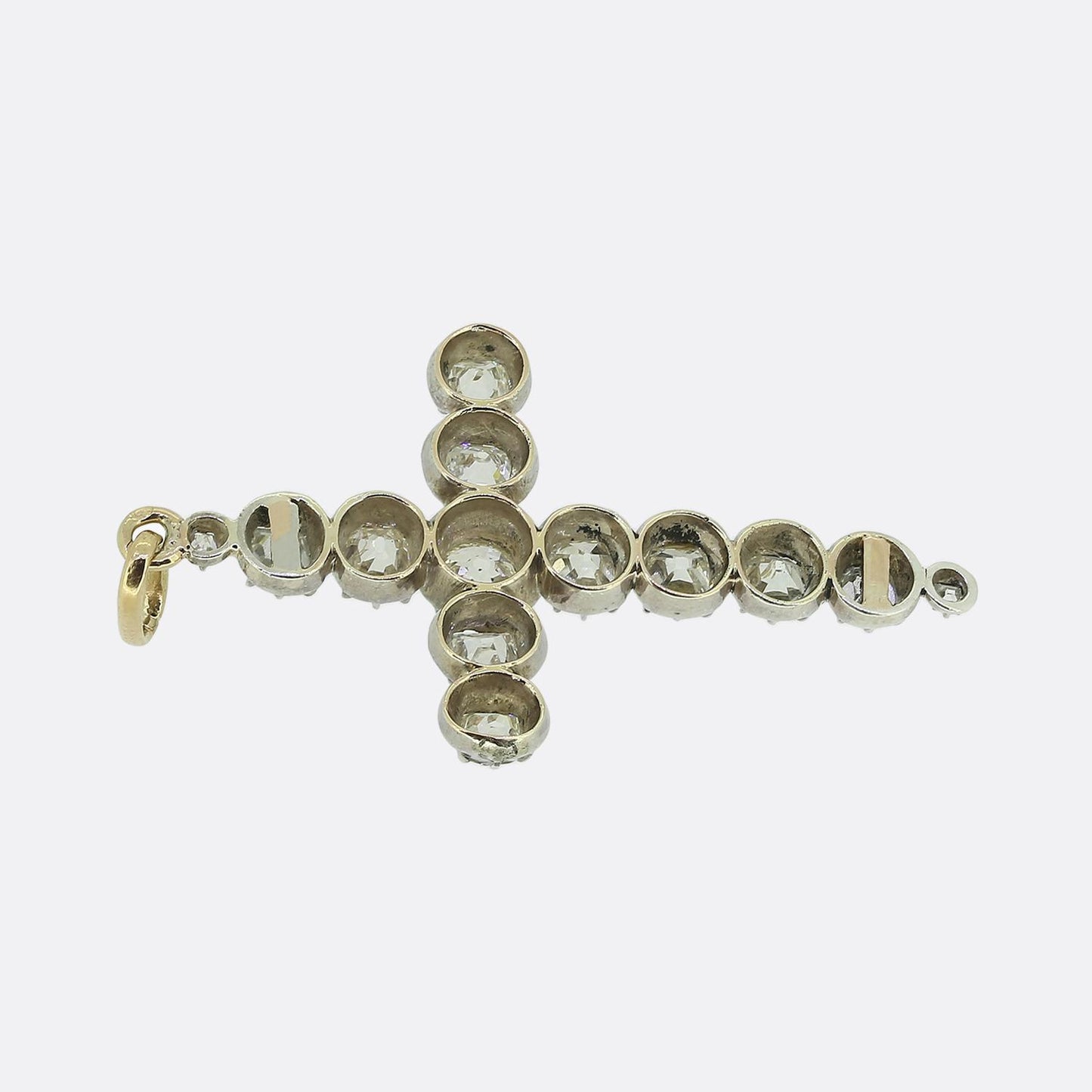 Victorian 1.50 Carat Diamond Cross Pendant