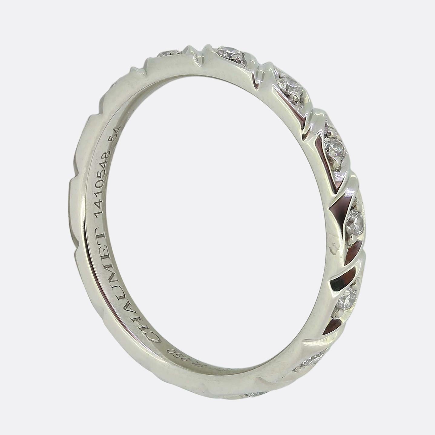 Chaumet Torsade De Chaumet Wedding Band Ring Size N (54)