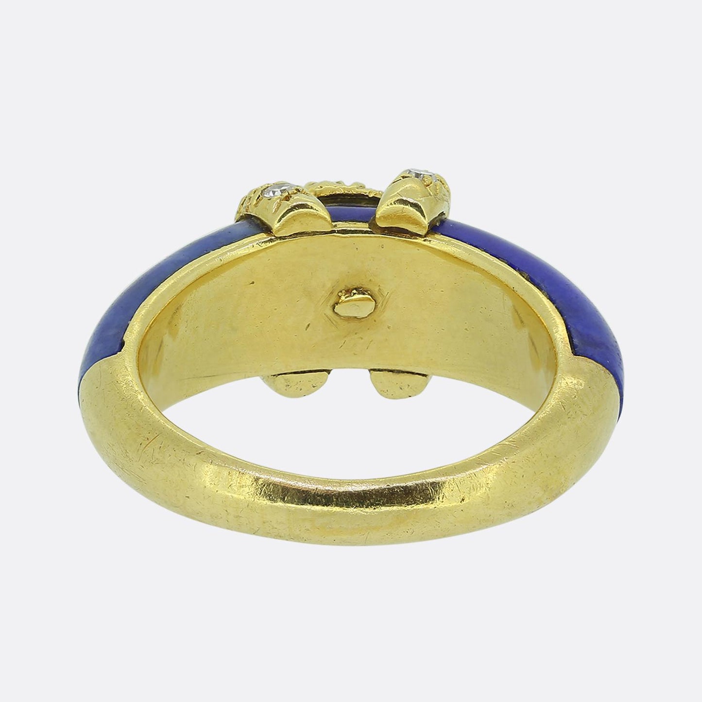 Cartier Double C Diamond and Lapis Lazuli Ring