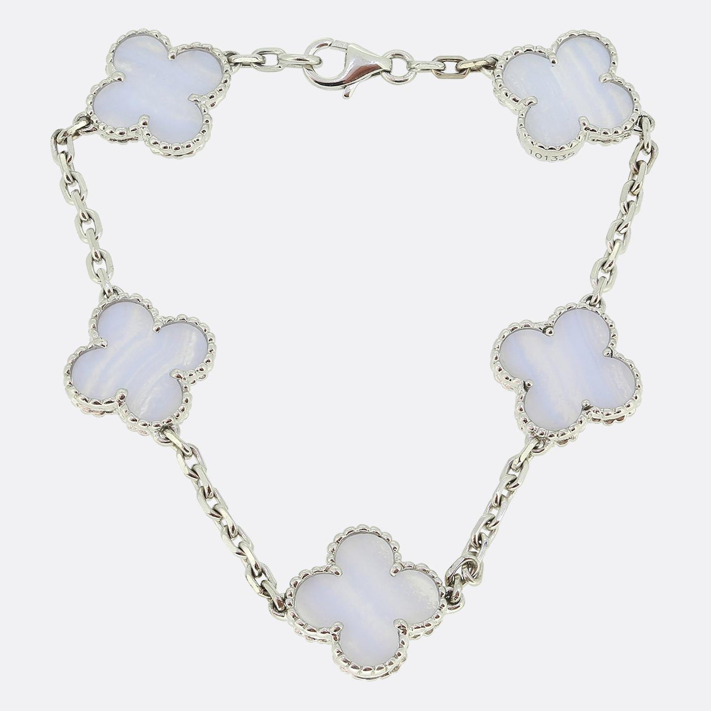 Van Cleef & Arpels Vintage Alhambra Five Motif Chalcedony Bracelet