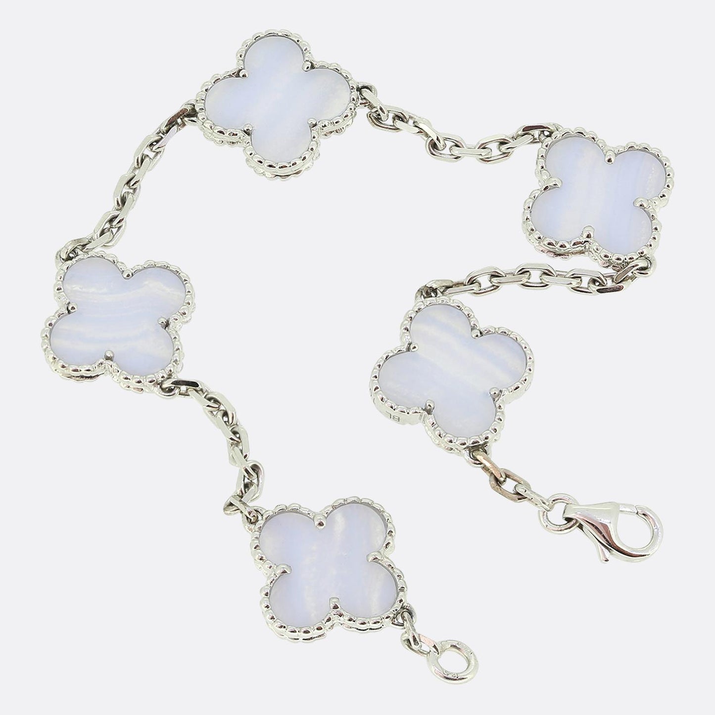 Van Cleef & Arpels Vintage Alhambra Five Motif Chalcedony Bracelet