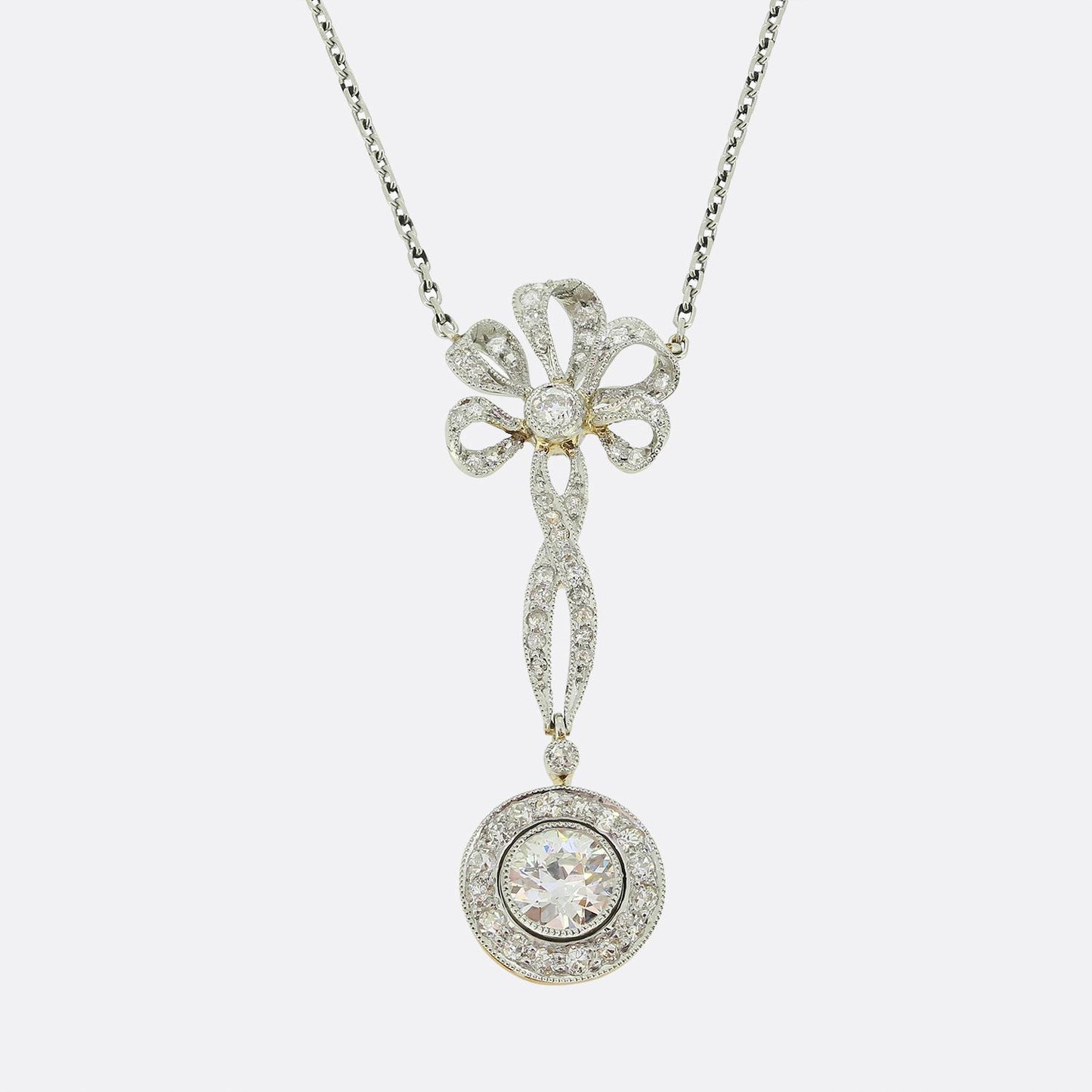 Art Deco Diamond Drop Necklace