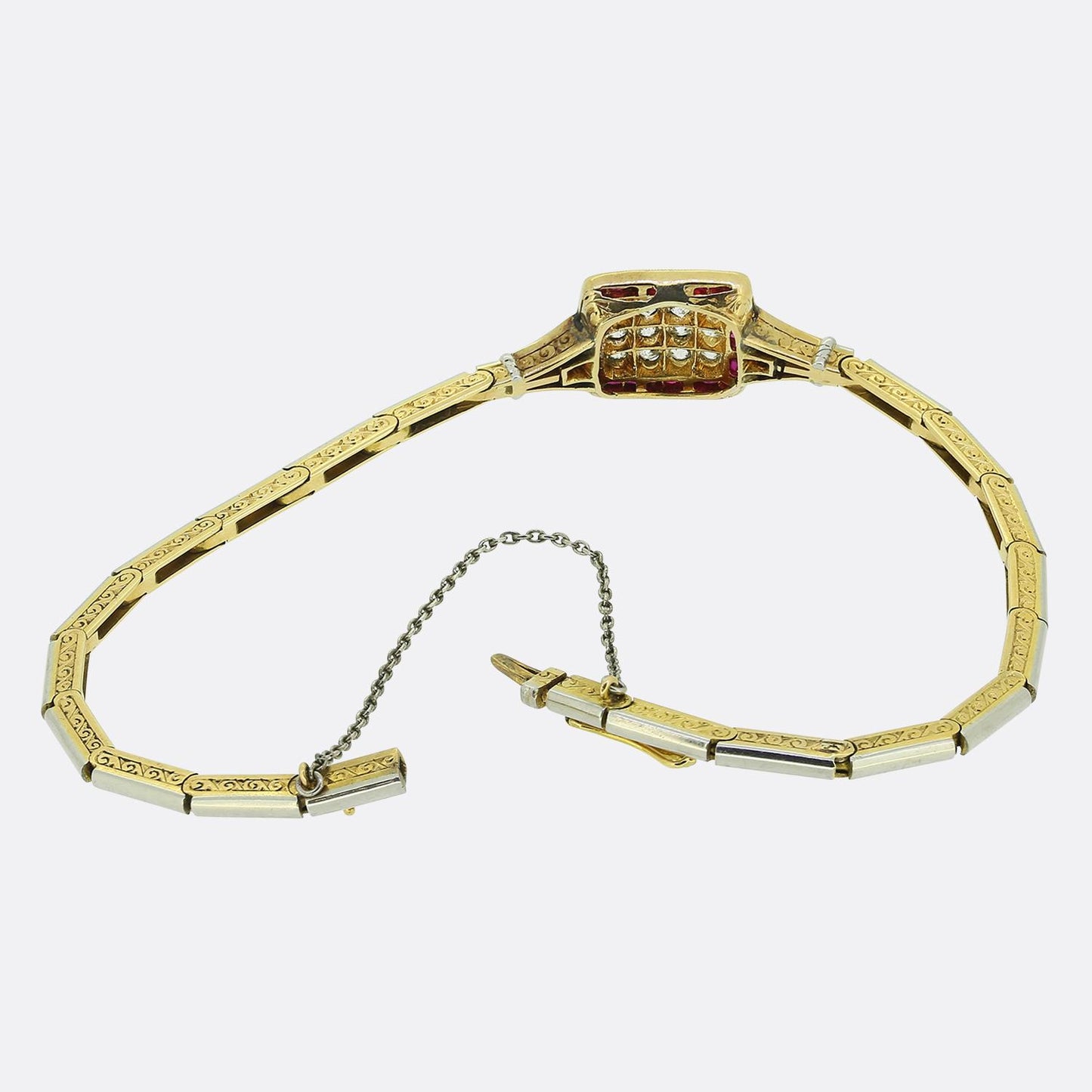 Art Deco Ruby and Diamond Bracelet