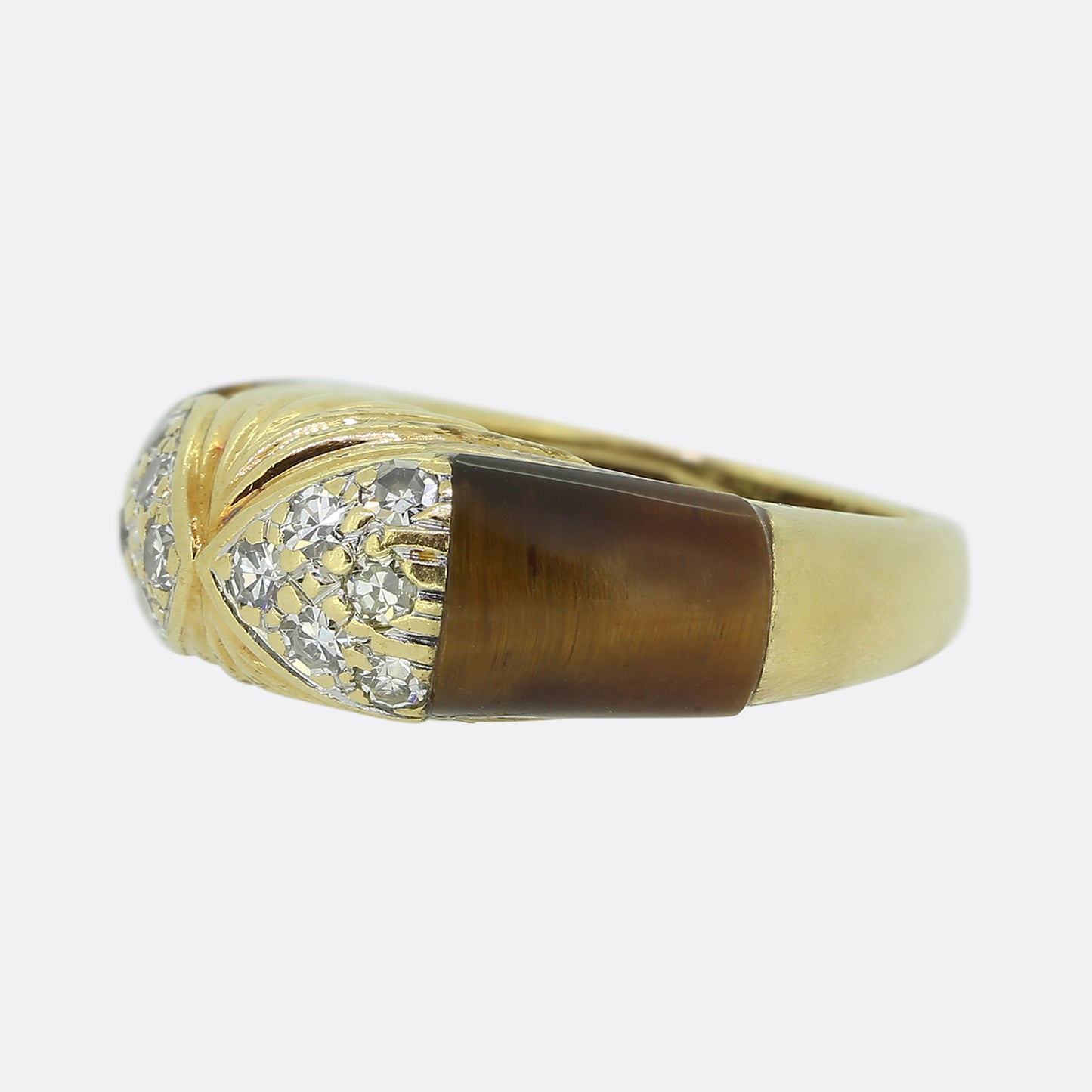 Kutchinsky Tiger's Eye and Diamond Ring