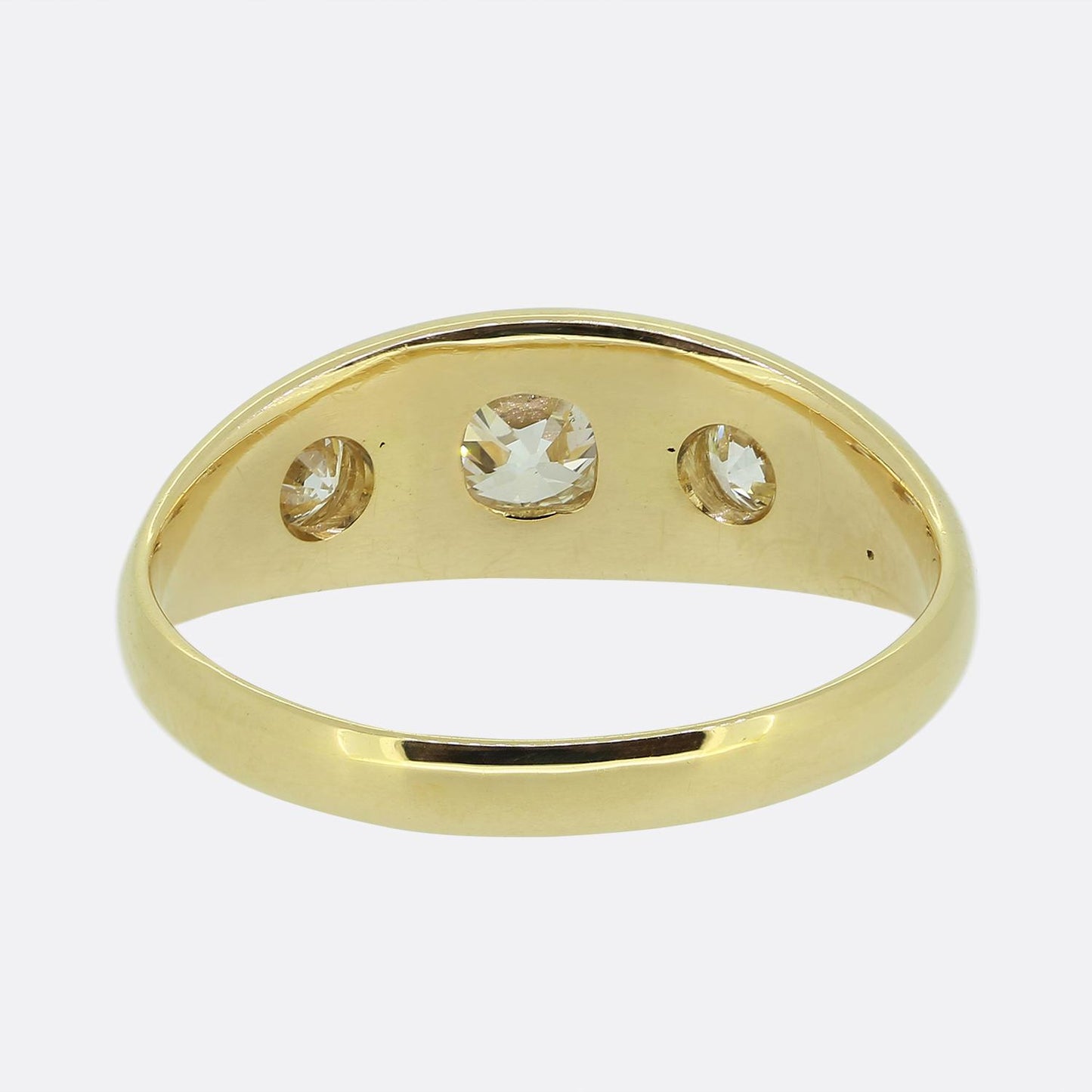 Antique 1.22 Carat Diamond Three-Stone Ring