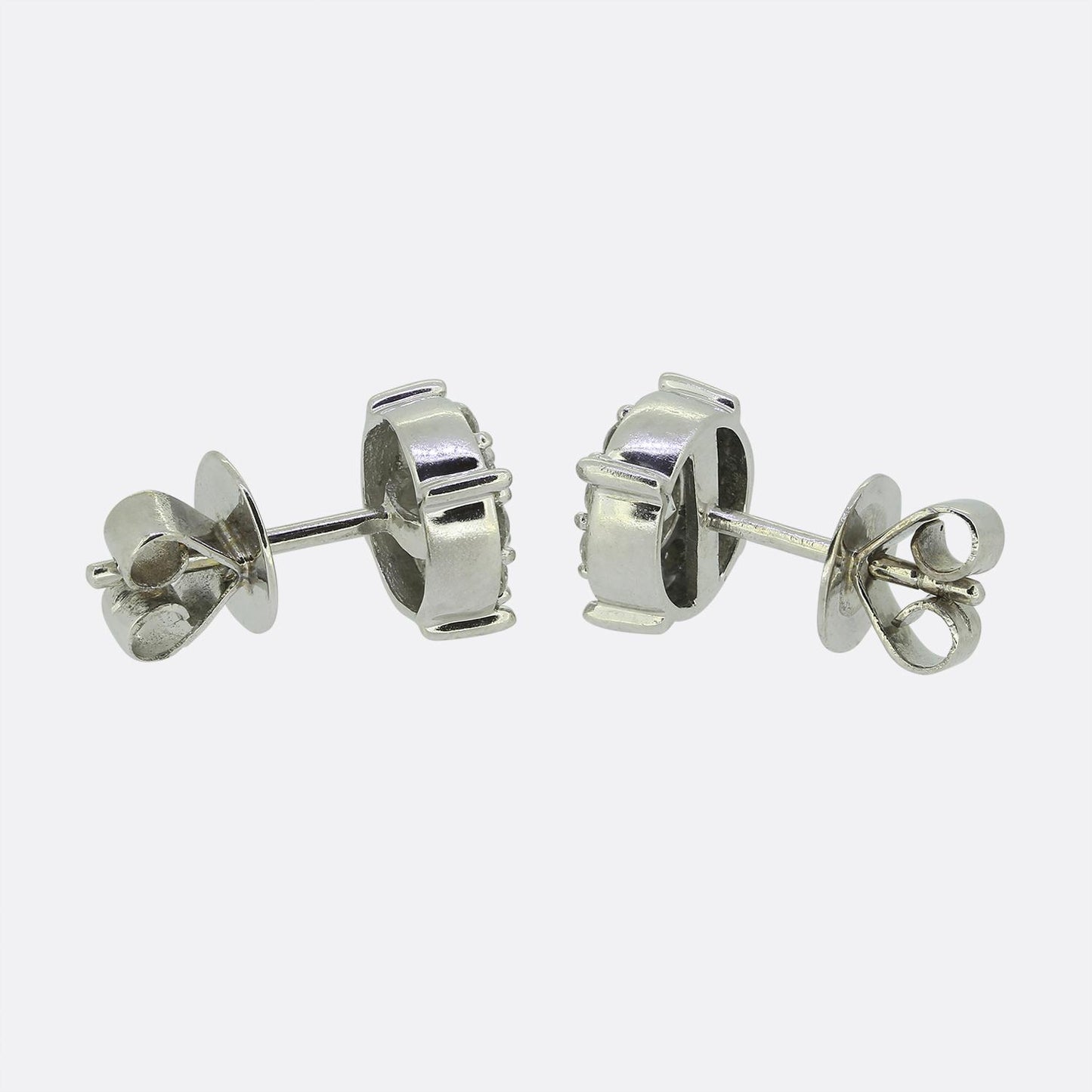 0.80 Carat Diamond Cluster Earrings