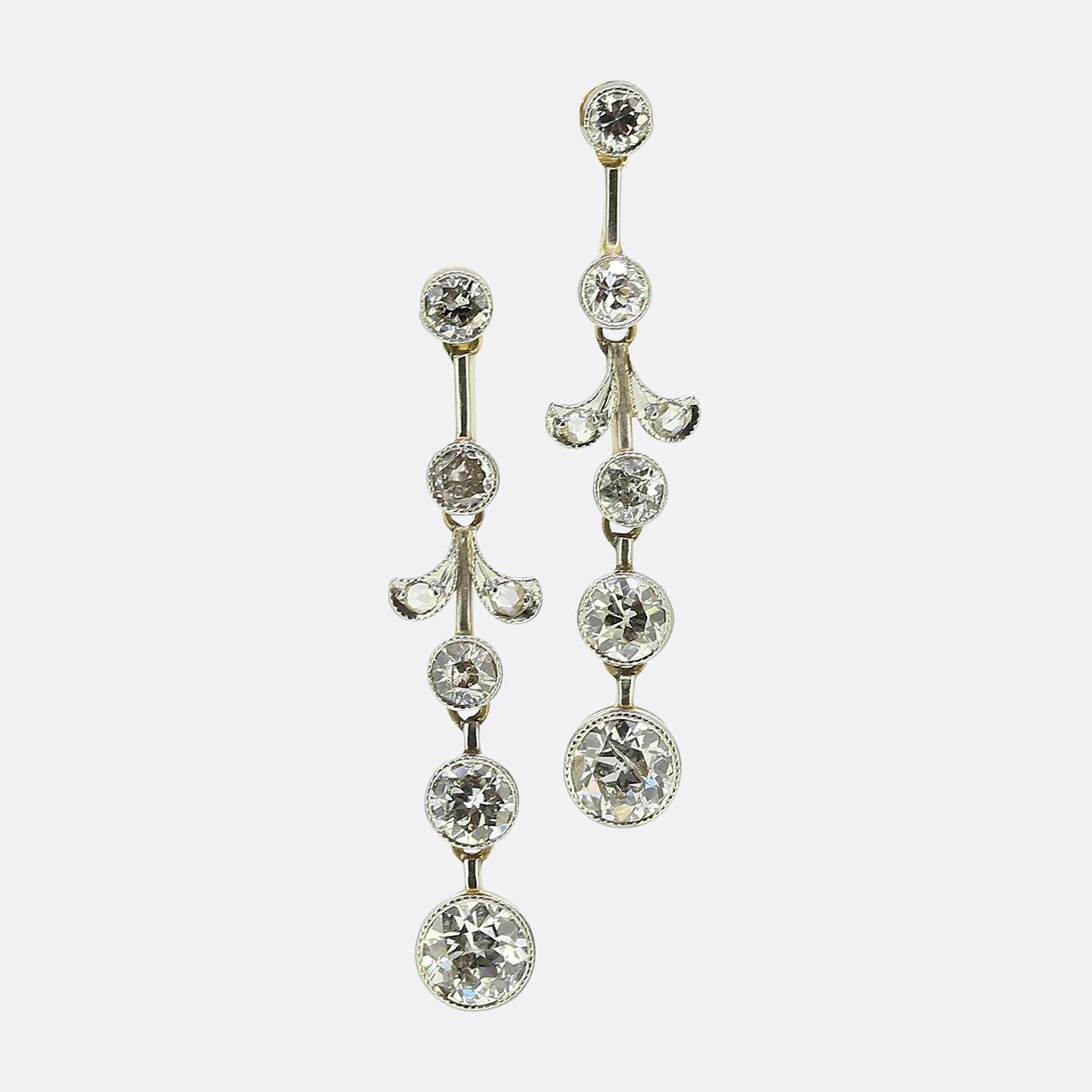 Antique Diamond Drop Earrings