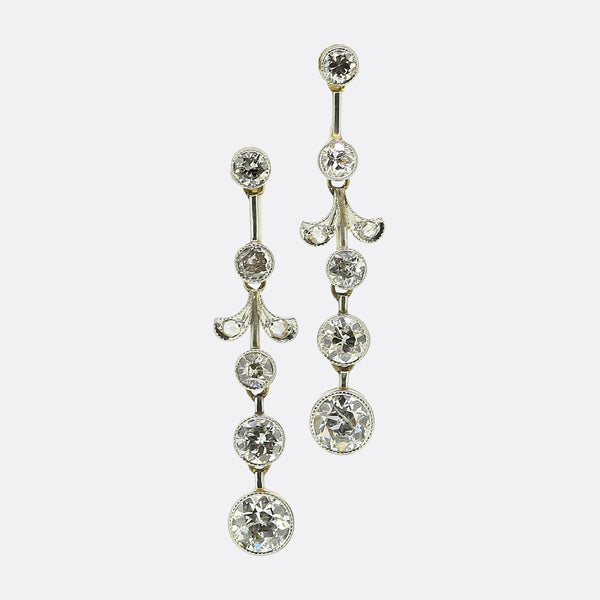 Antique Diamond Drop Earrings