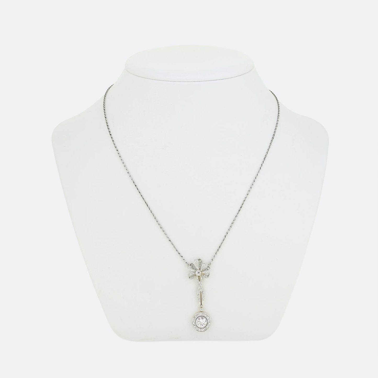 Art Deco Diamond Drop Necklace
