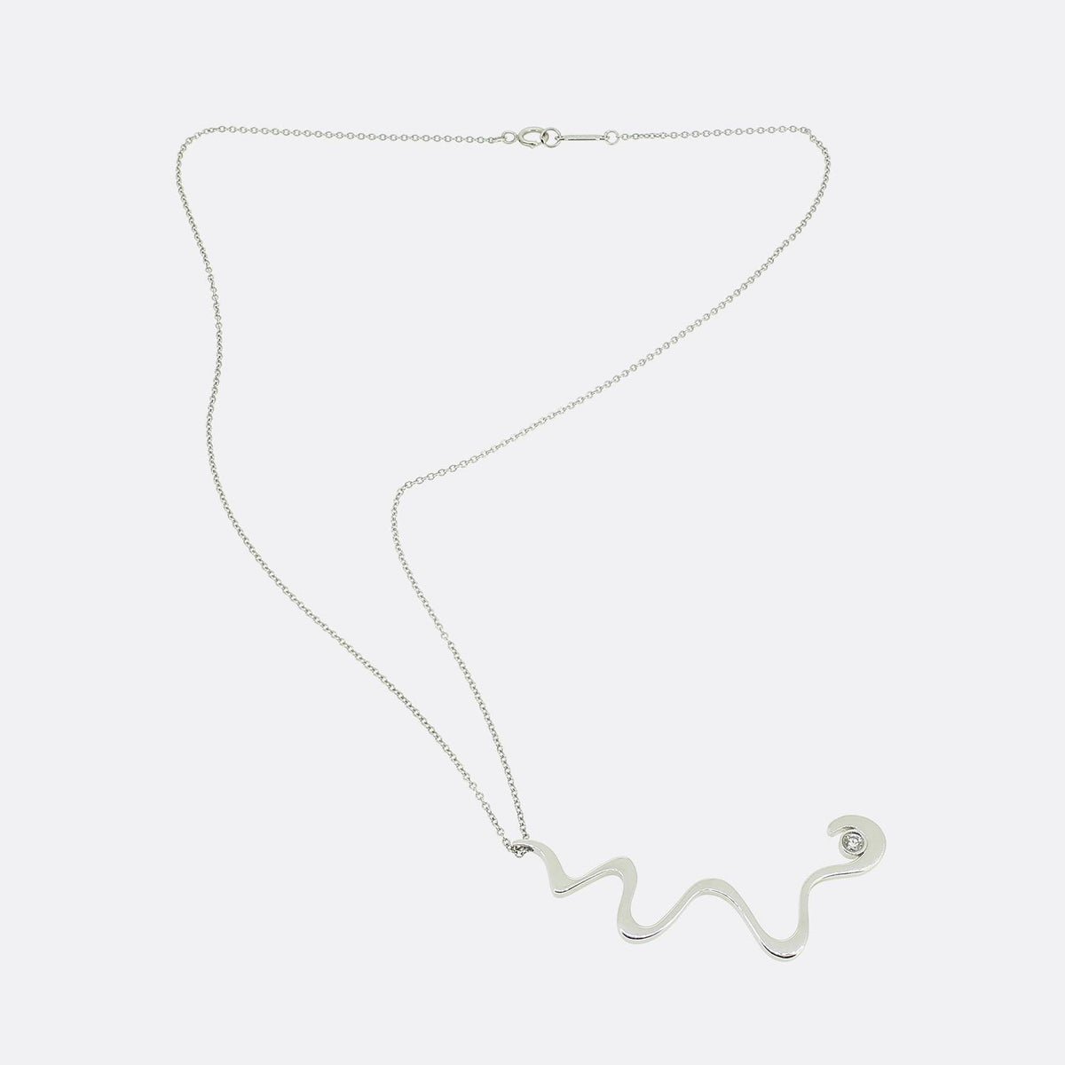 Tiffany & Co. Frank Gehry Diamond Pendant Necklace