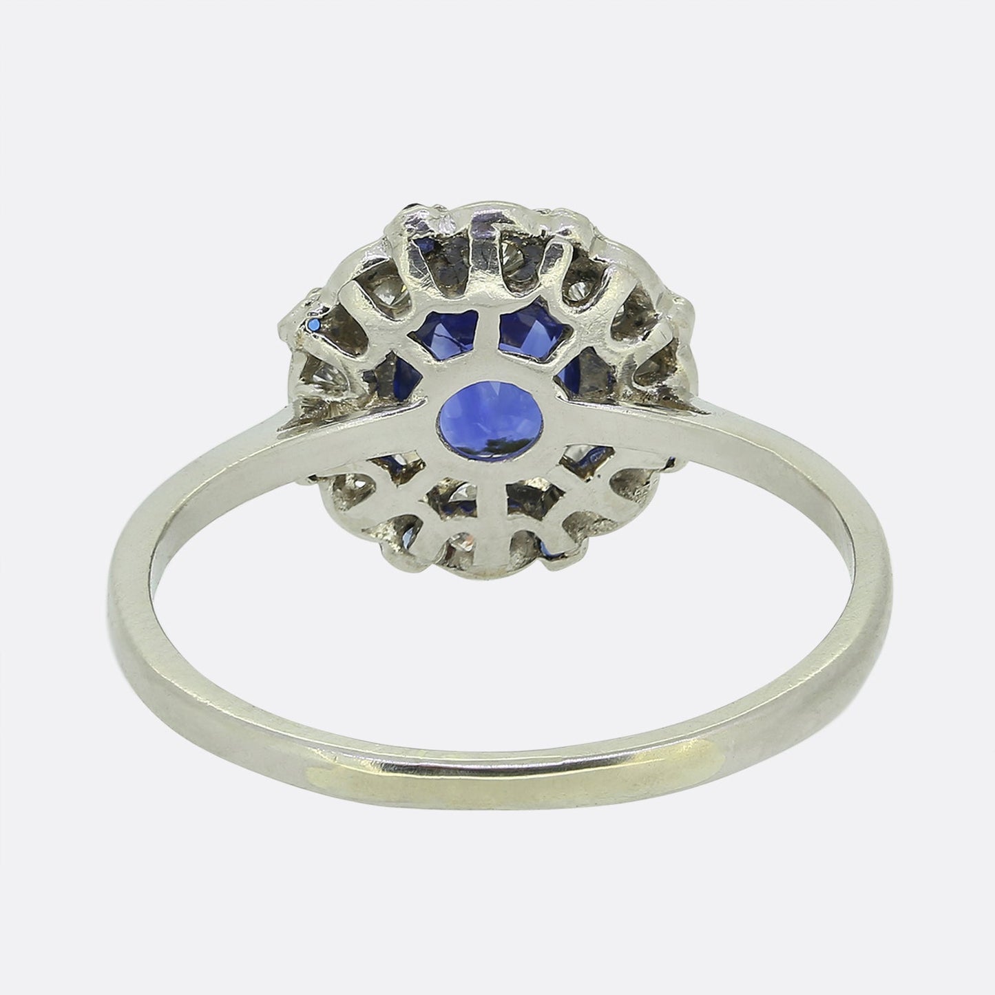 Art Deco Sapphire and Diamond Cluster Ring