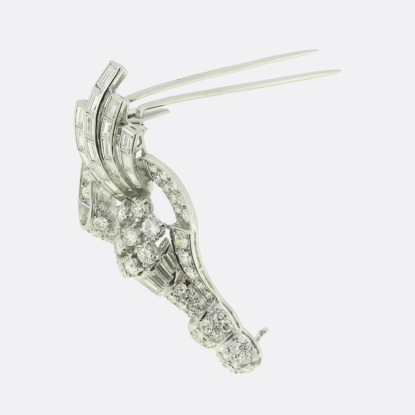Art Deco Diamond Spray Brooch