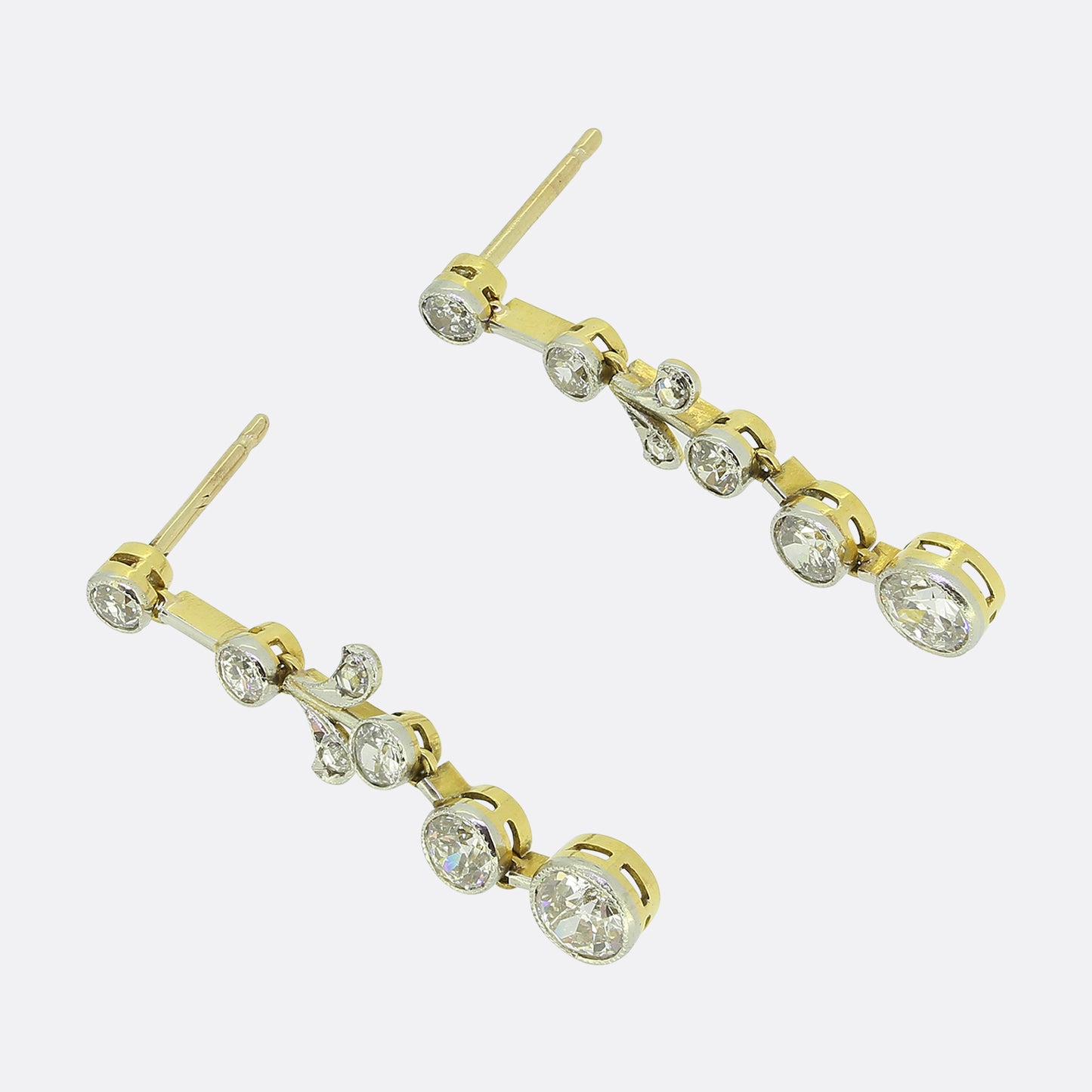 Antique Diamond Drop Earrings