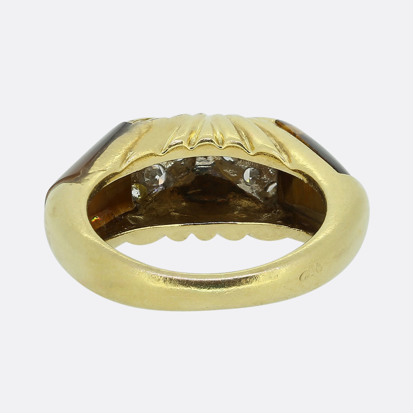 Kutchinsky Tiger's Eye and Diamond Ring