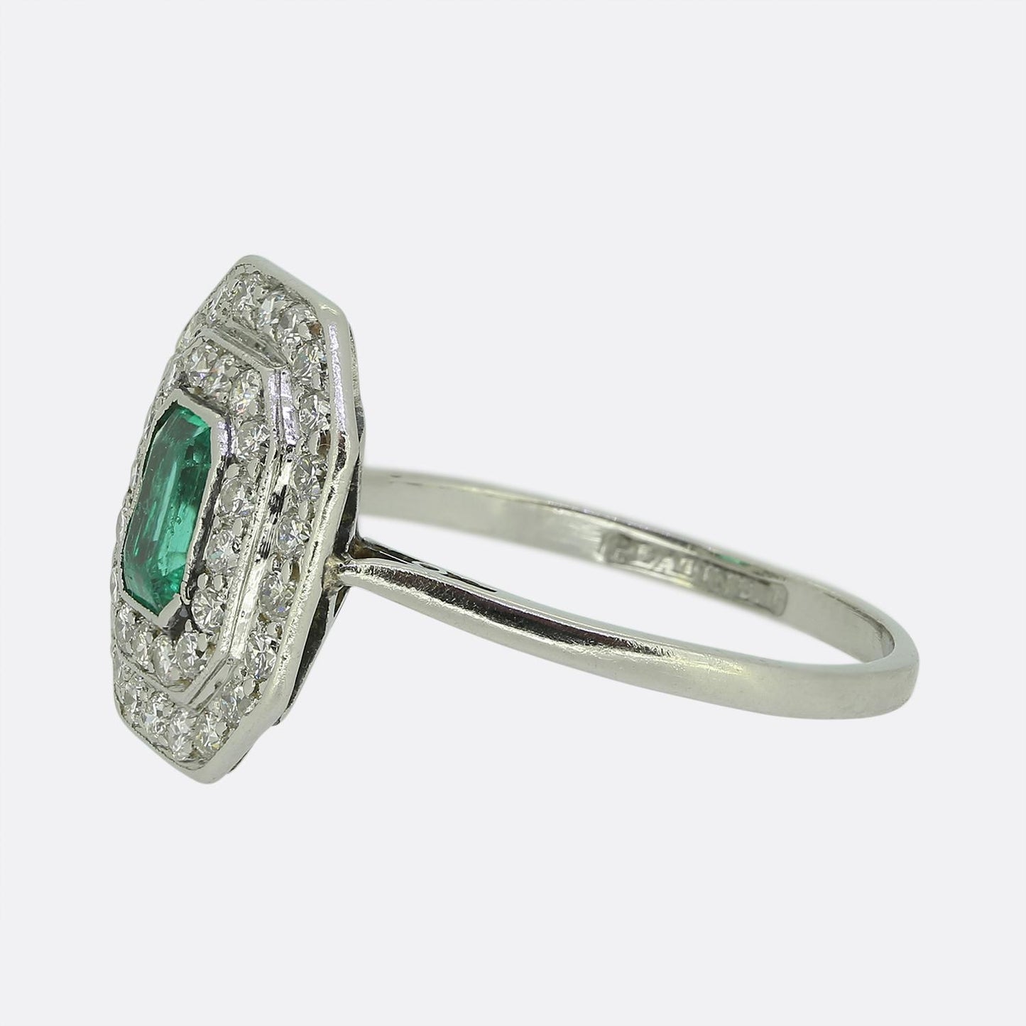Art Deco Emerald and Diamond Ring
