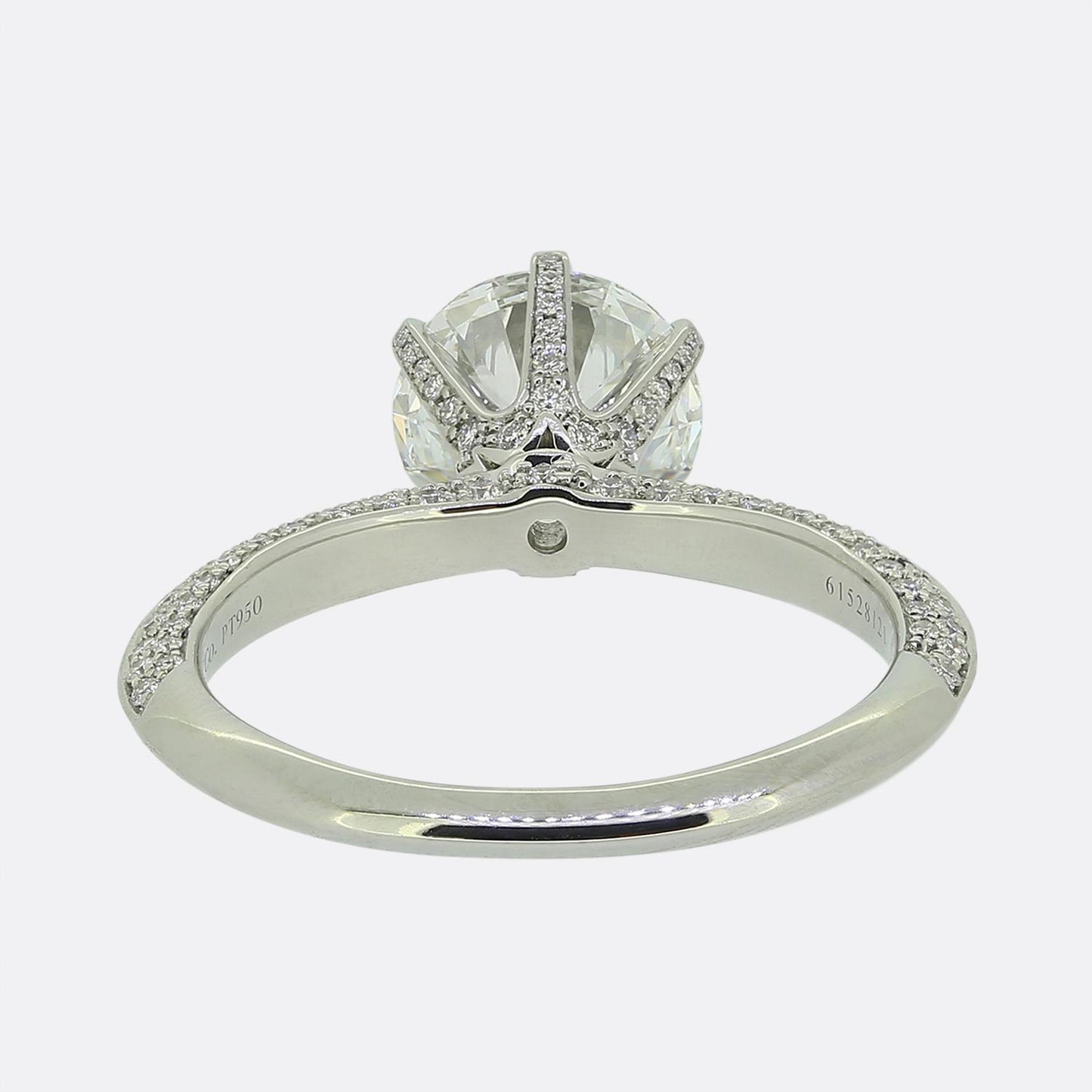 Tiffany & Co. 1.91 Carat Pave Setting Engagement Ring