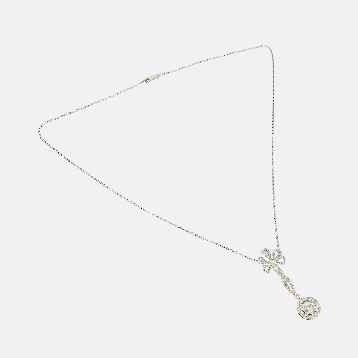 Art Deco Diamond Drop Necklace