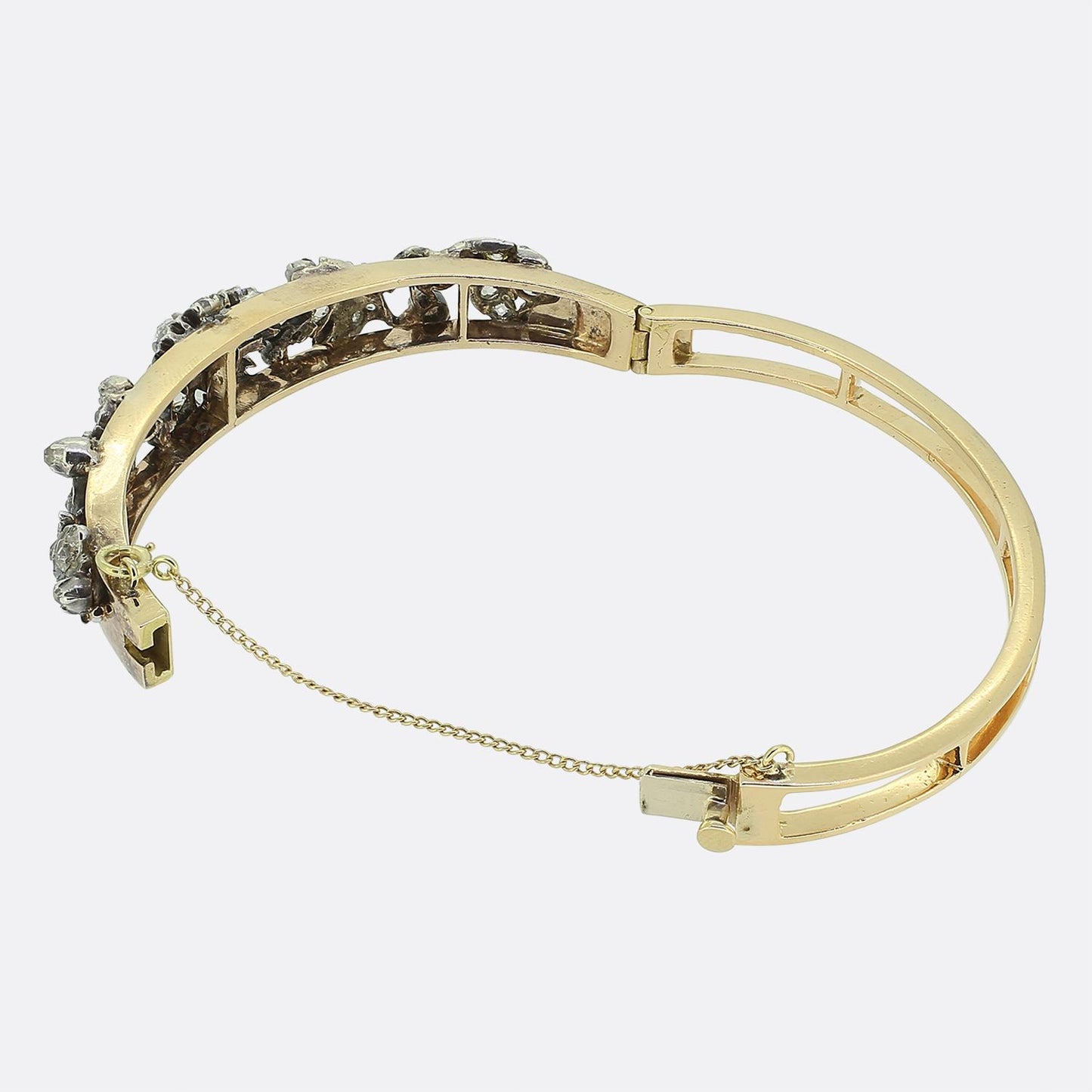 Victorian Diamond Floral Bangle