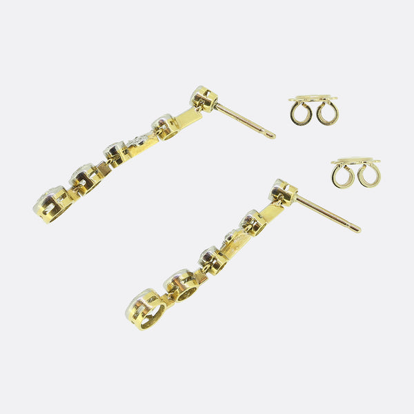 Antique Diamond Drop Earrings