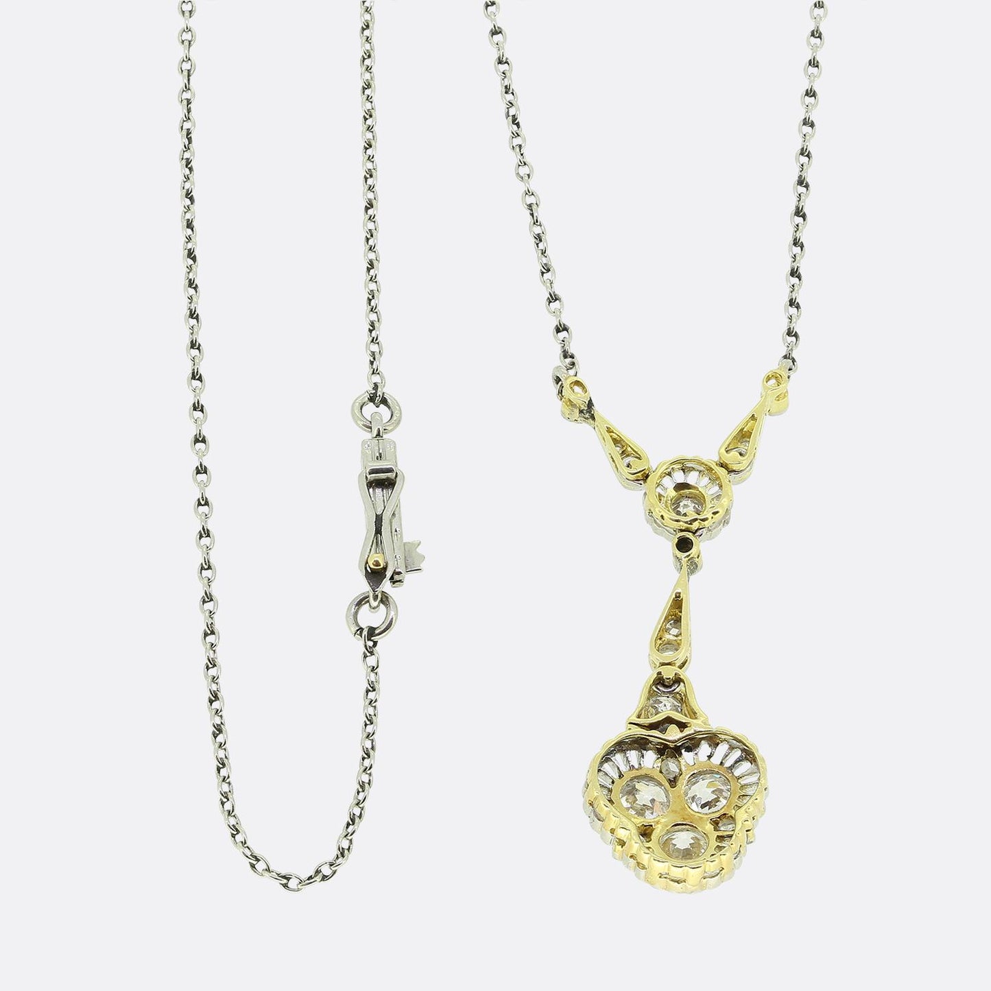 Art Deco Diamond Lavalier Necklace