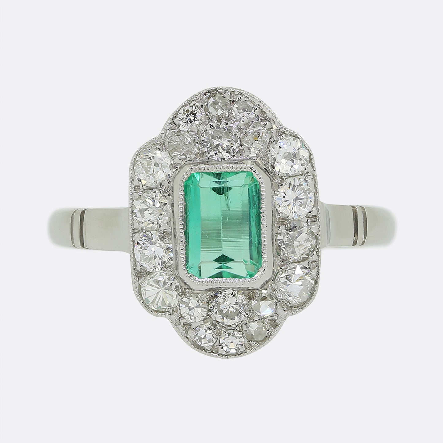 Vintage Emerald and Diamond Ring