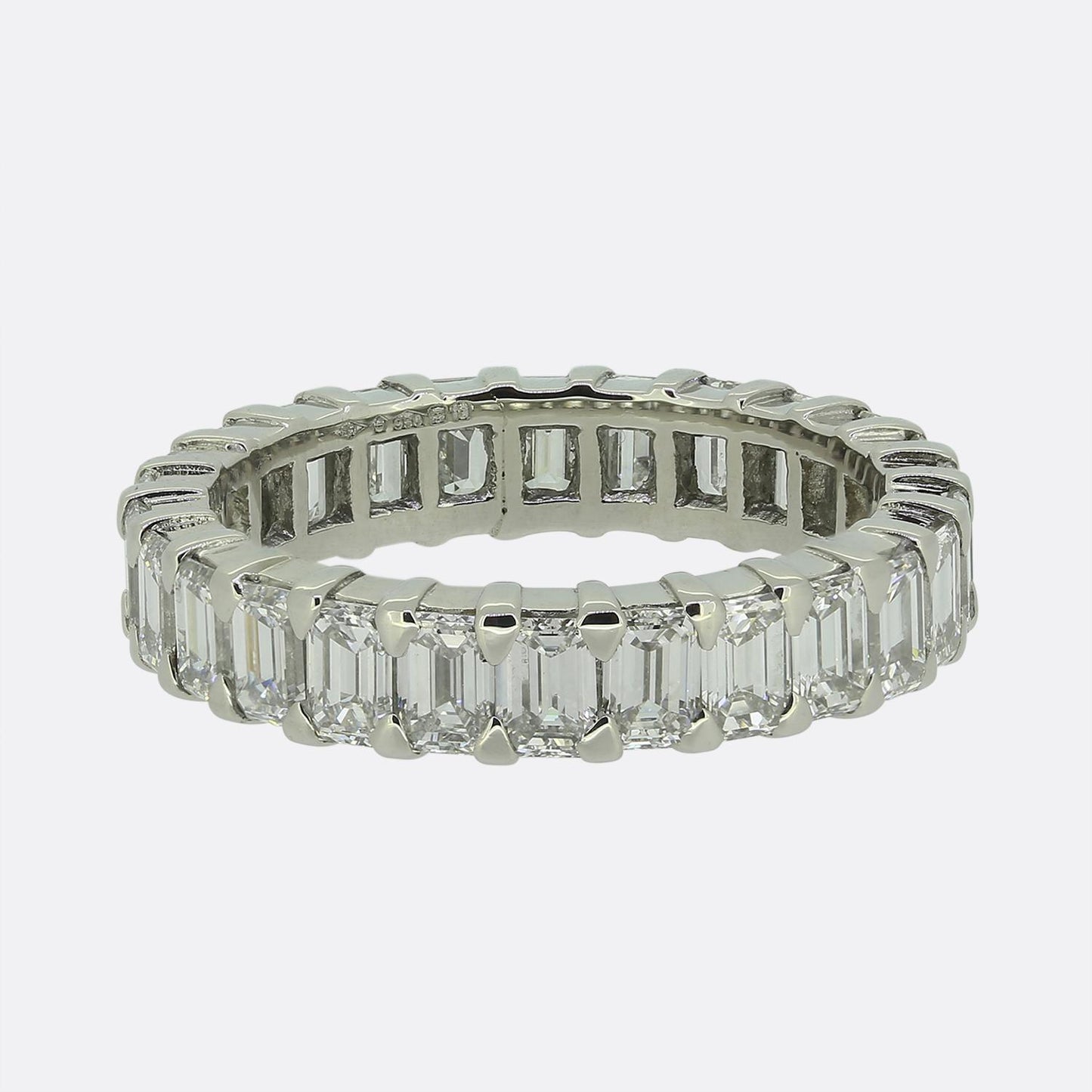 Emerald Cut 3.64 Carat Diamond Full Eternity Ring Size L (51)