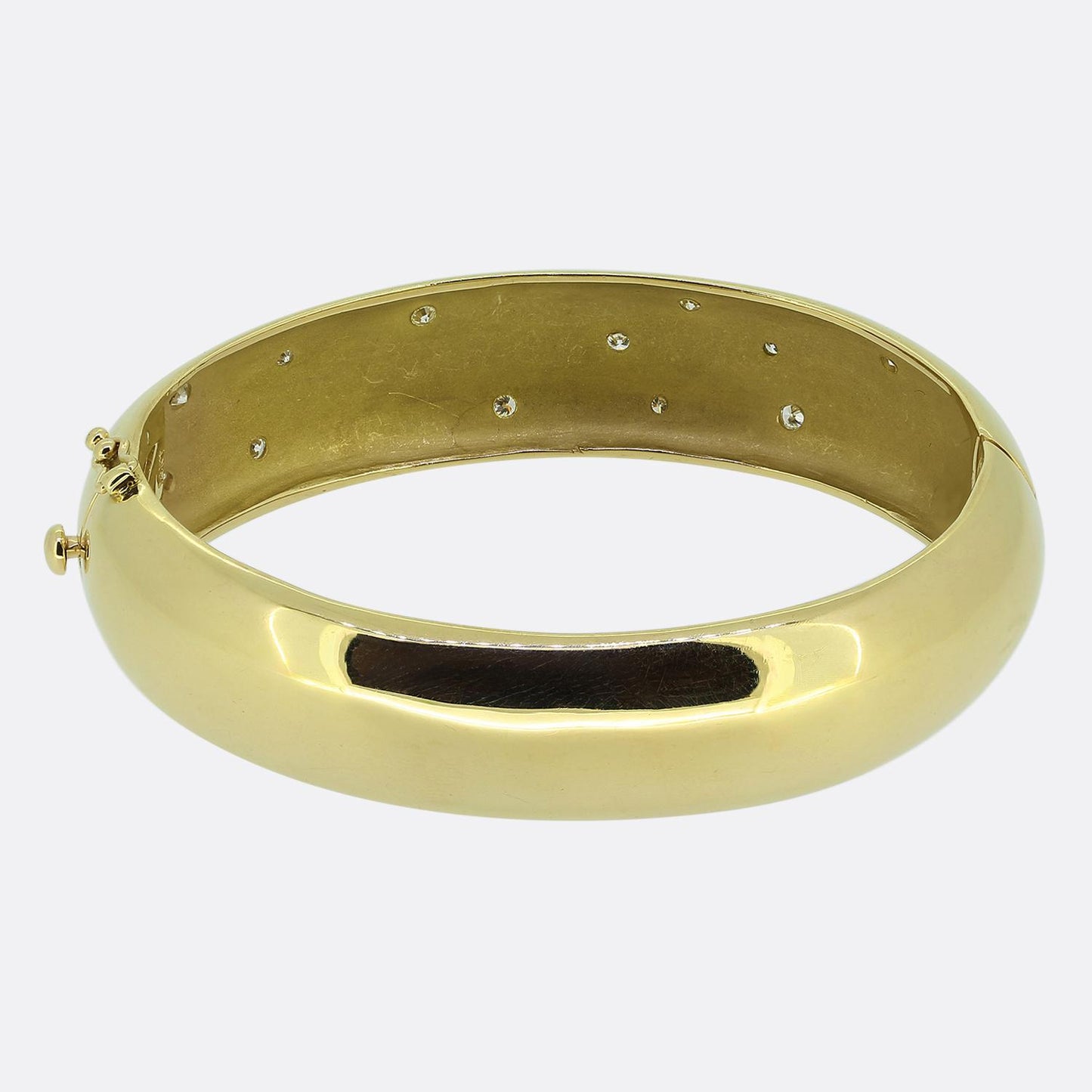 Vintage Star-Burst Diamond Set Bangle