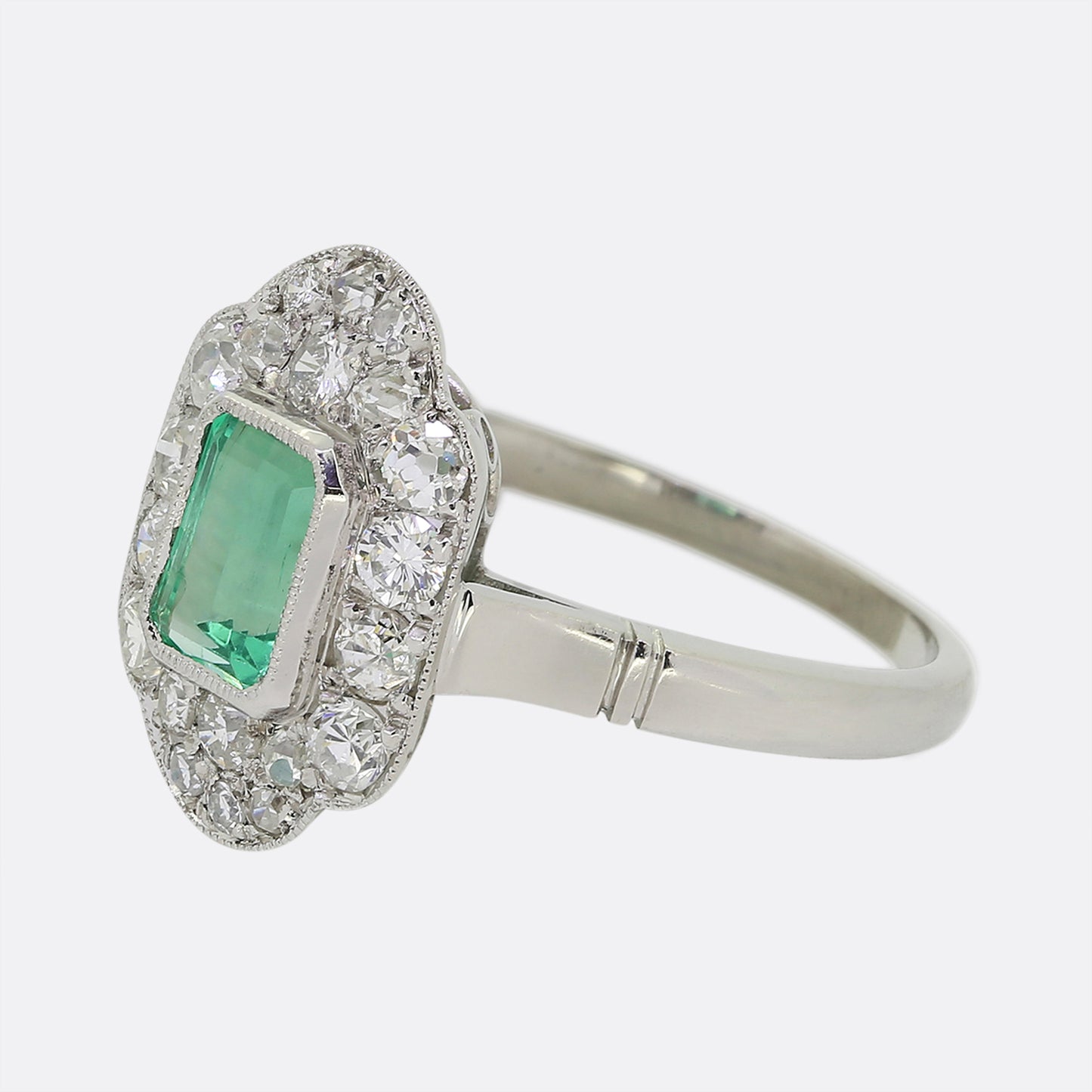 Vintage Emerald and Diamond Ring