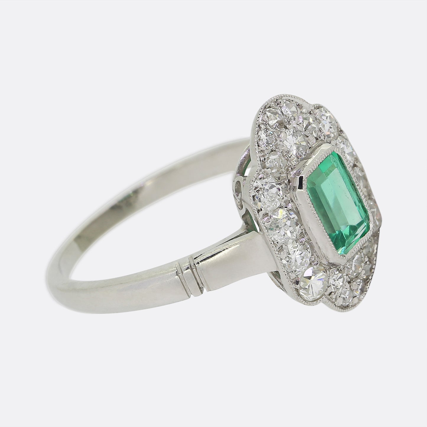 Vintage Emerald and Diamond Ring